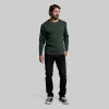 Men's Waffle Crewneck Pullover (Pine) sold by Born Primitive