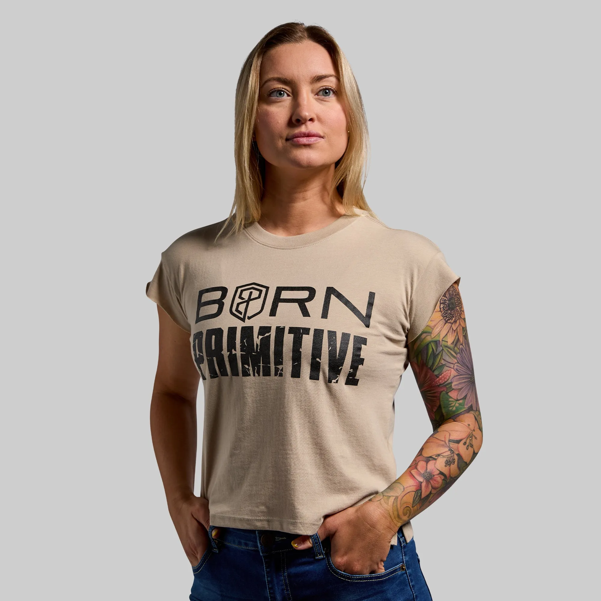 Brand Muscle Tee (Tan) sold by Born Primitive