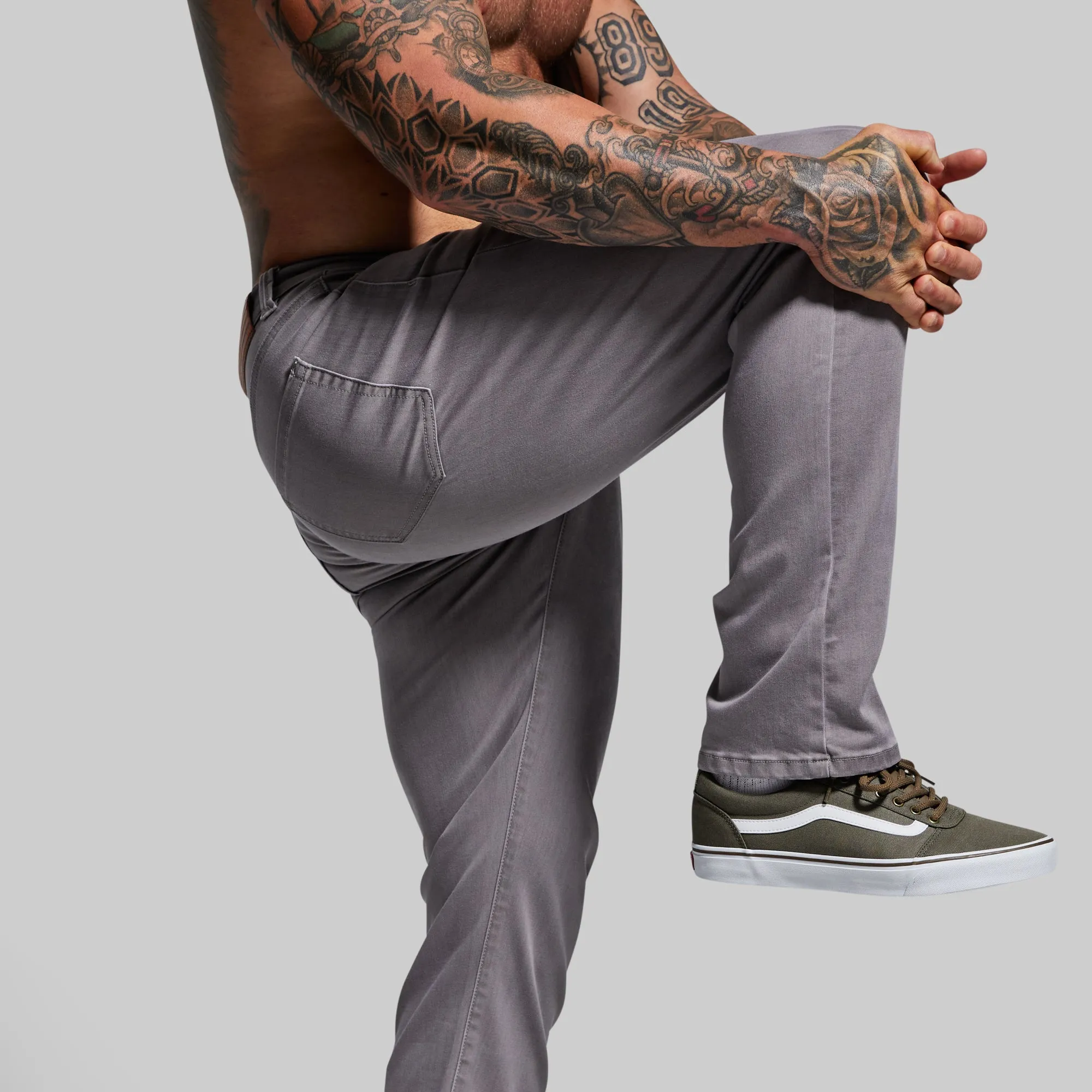 FLEX Stretchy Athletic Fit Jean (Grey) sold by Born Primitive product image thumbnail 2