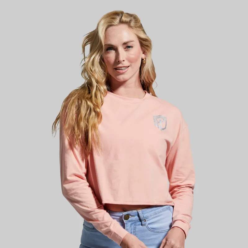Training Crop Long Sleeve (Rose Blossom) sold by Born Primitive