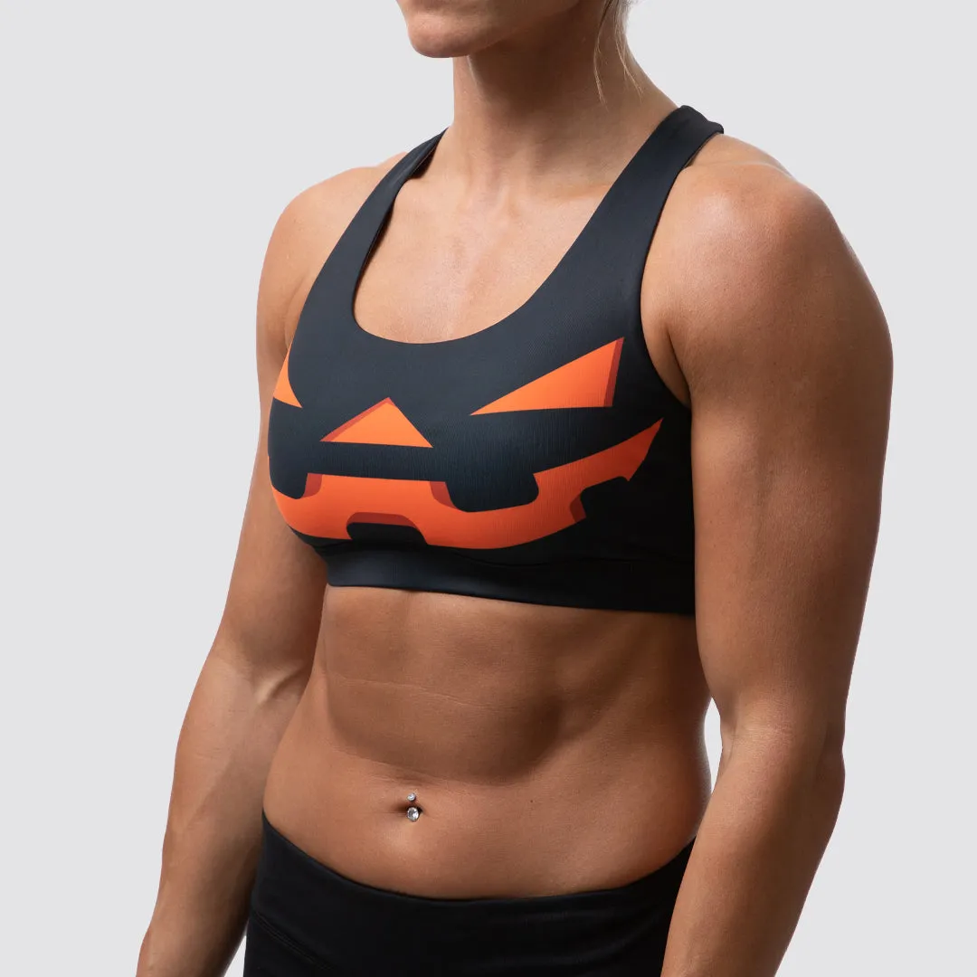 Halloween Your Essential Sports Bra (Jacked O'Lantern) sold by Born Primitive