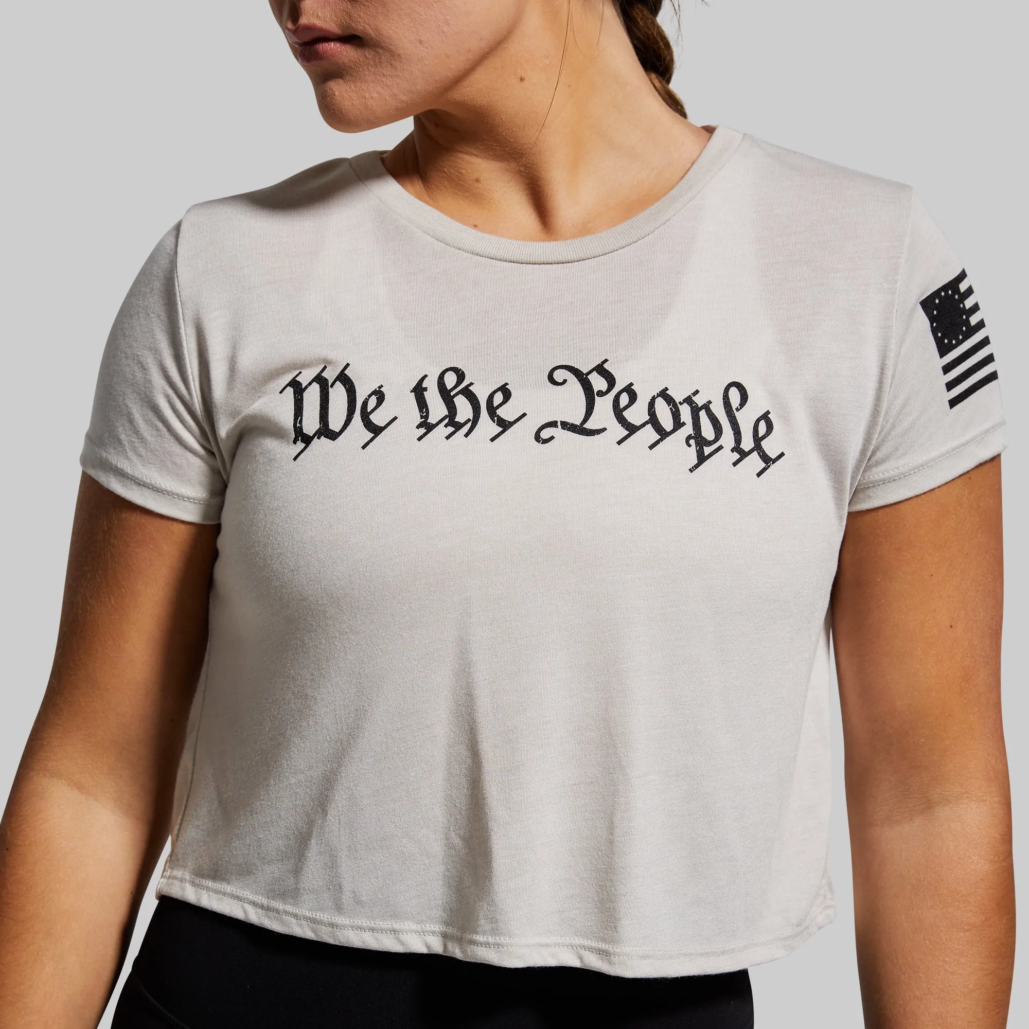 We The People Crop Tee (Tan) sold by Born Primitive product image thumbnail 4
