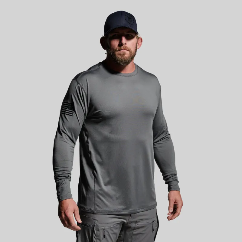 Long Sleeve Range Shirt Flag (Wolf Grey) sold by Born Primitive