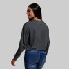 Training Crop Long Sleeve (Dark Heather Grey) sold by Born Primitive