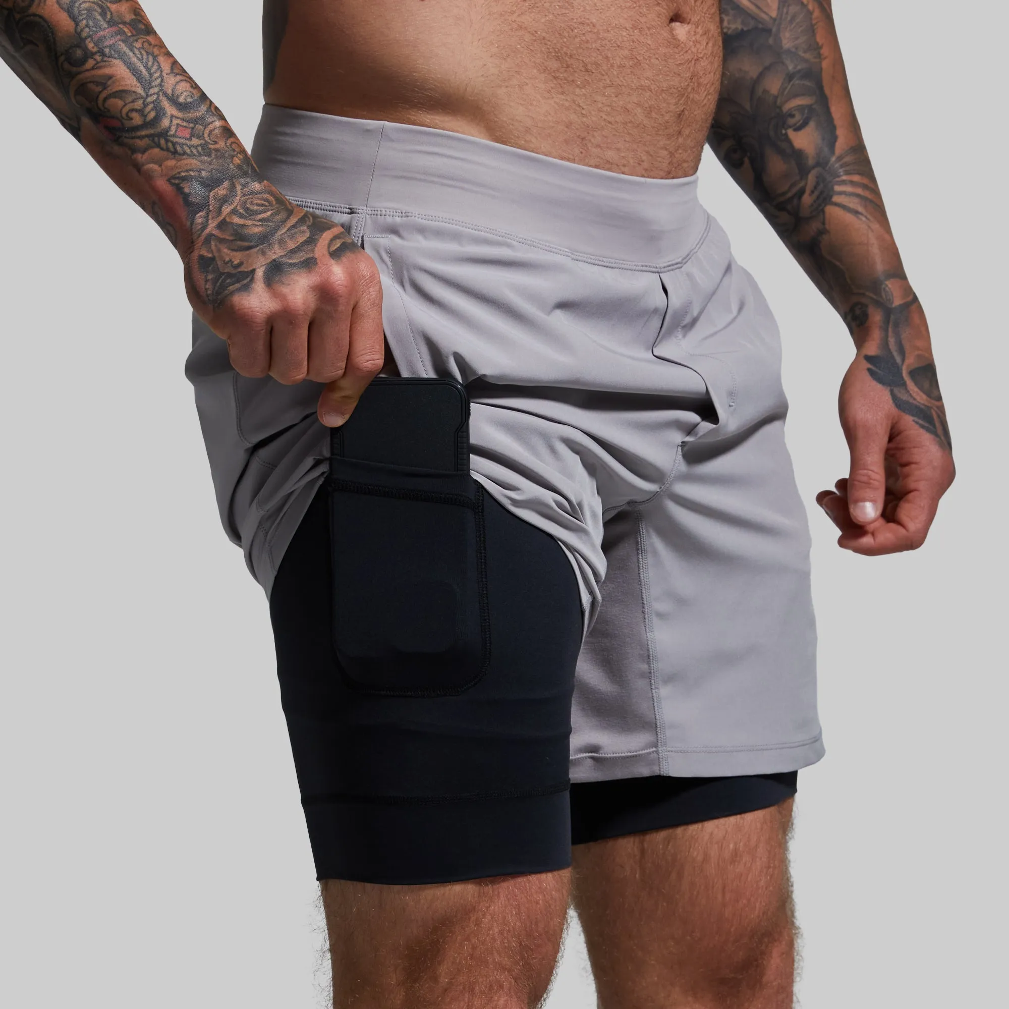 Versatile Short w/ Compression 7" (Stone) sold by Born Primitive product image thumbnail 4