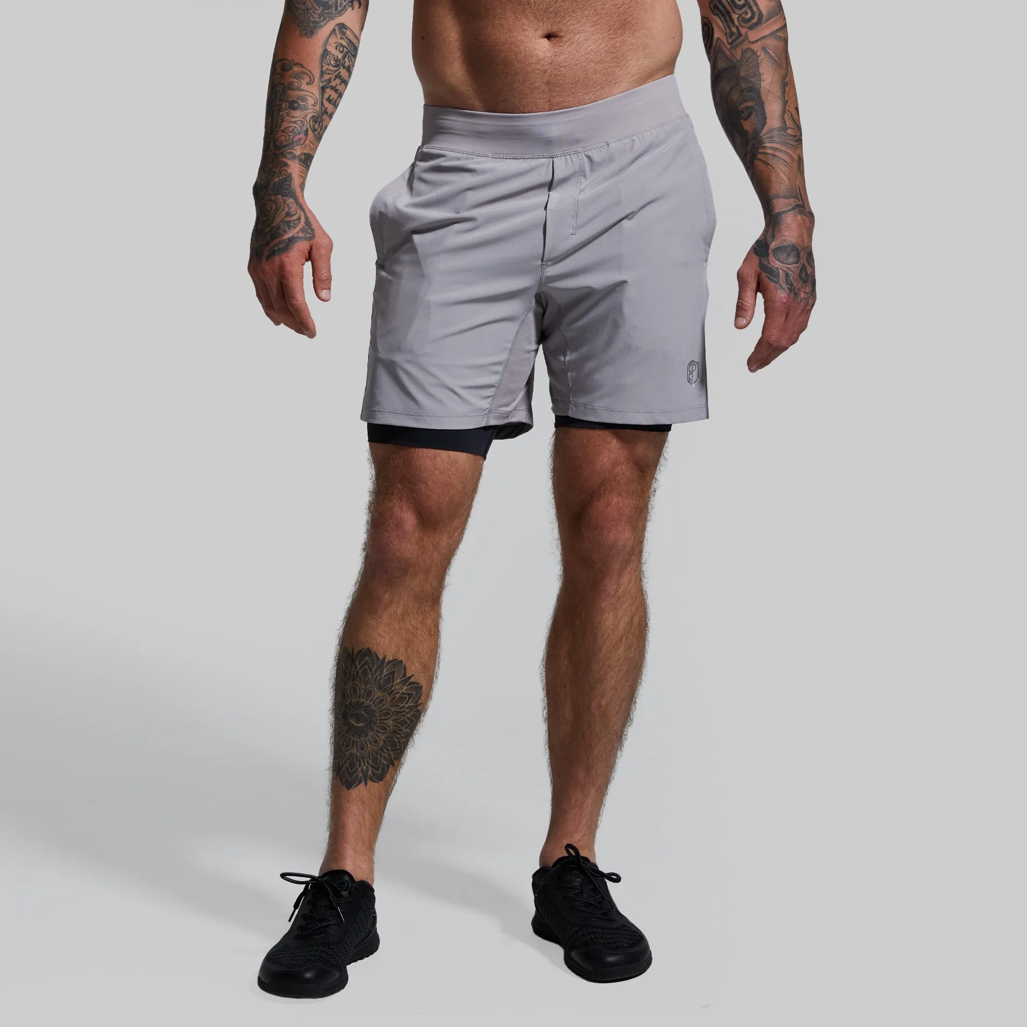 Versatile Short w/ Compression 7" (Stone) sold by Born Primitive