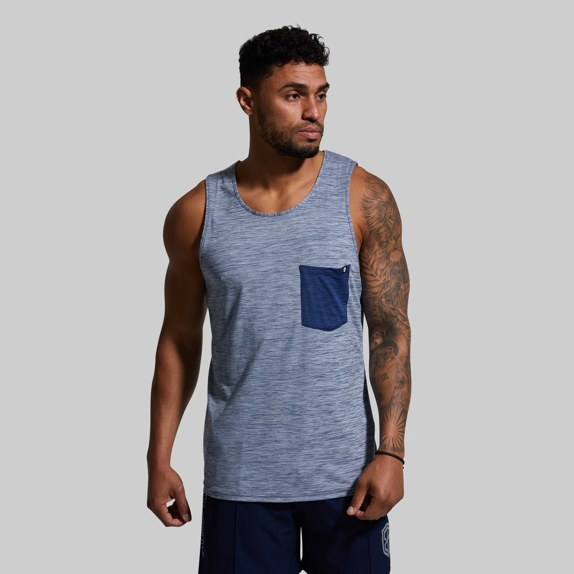 Athleisure Pocket Tank (Ocean) sold by Born Primitive