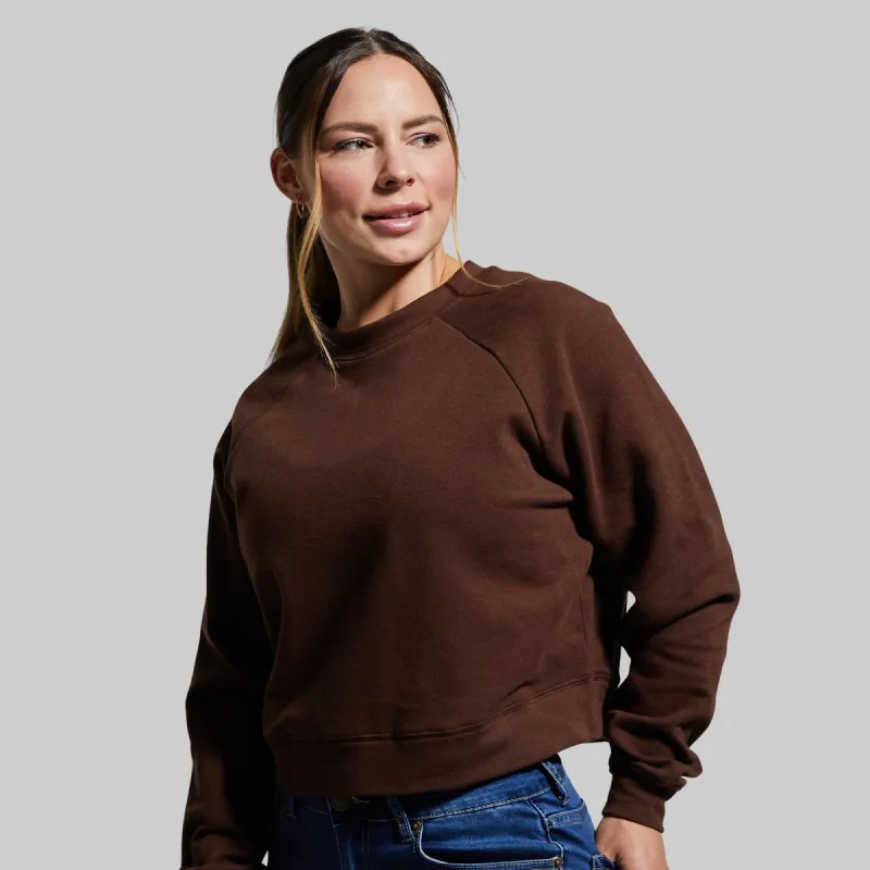 Unmatched Cropped Crew Sweatshirt (Chicory) sold by Born Primitive