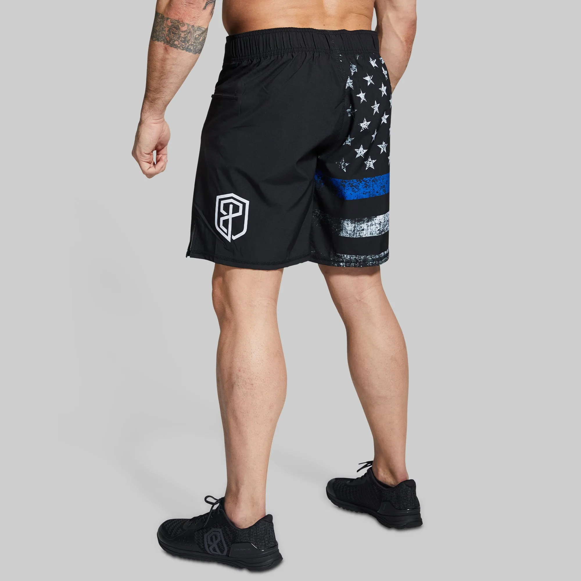 American Defender Short Velcro 3.0 (Thin Blue Line) sold by Born Primitive product image thumbnail 3