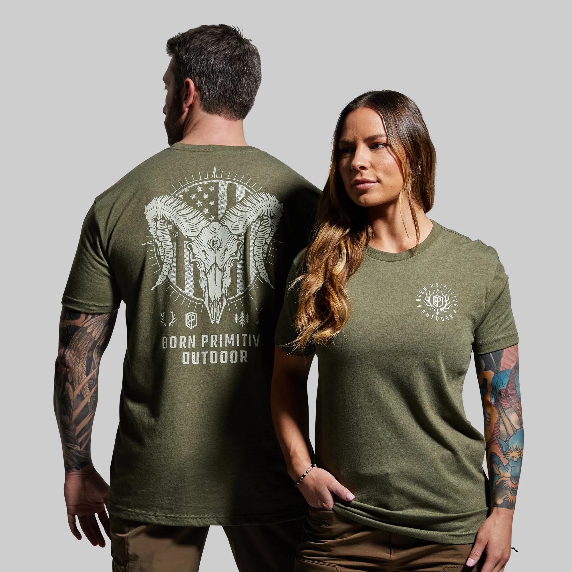 Outdoor Bighorn Tee (Tactical Green) sold by Born Primitive