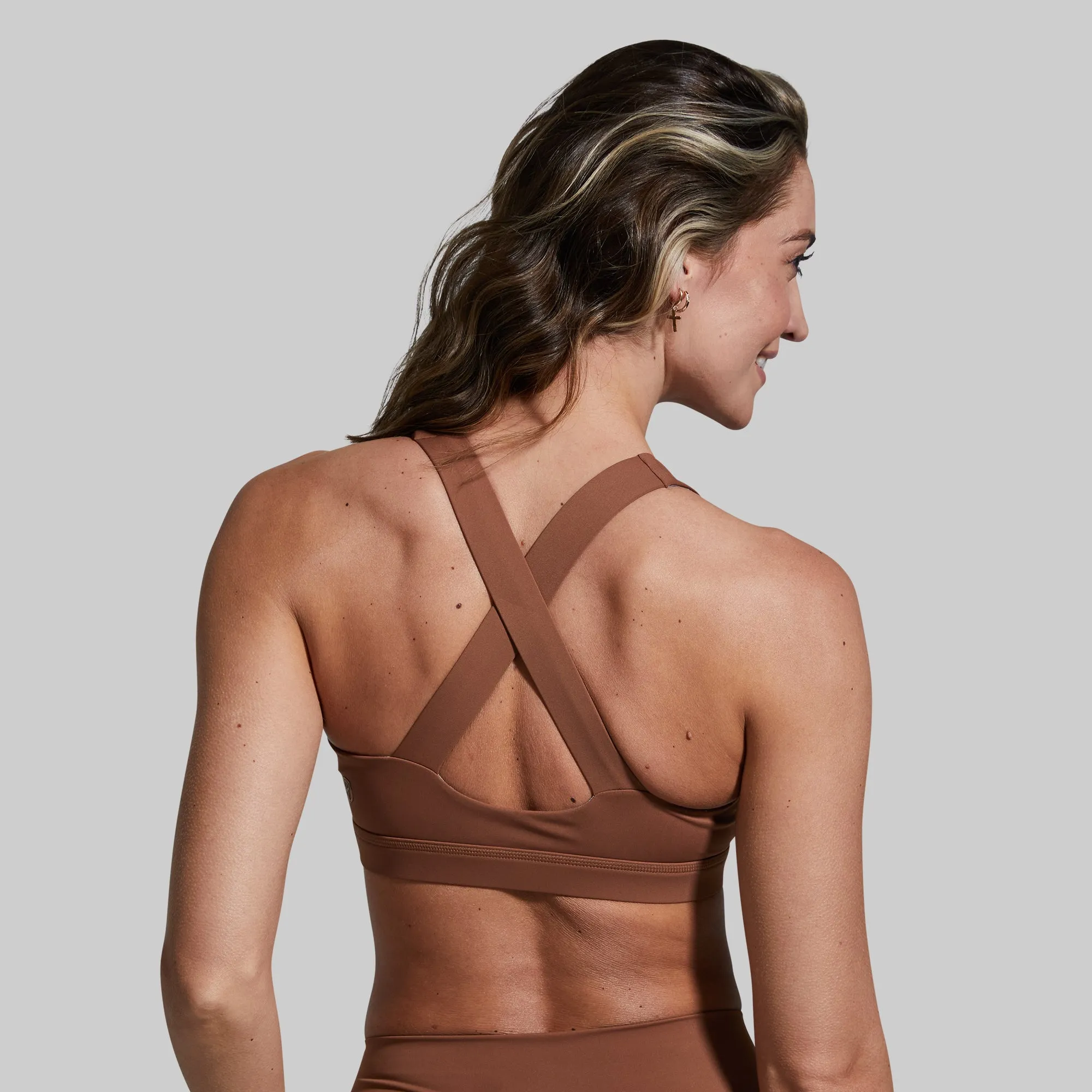 Your Essential Sports Bra (Carob) sold by Born Primitive