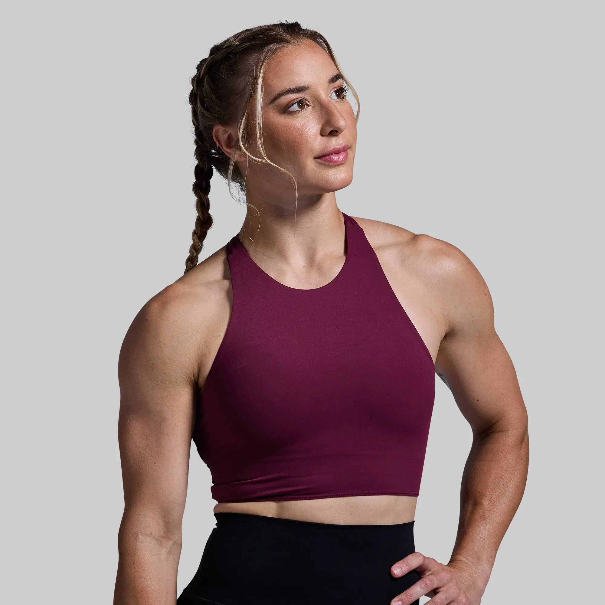 Synergy Cropped Sports Bra (Sangria) sold by Born Primitive product image thumbnail 2