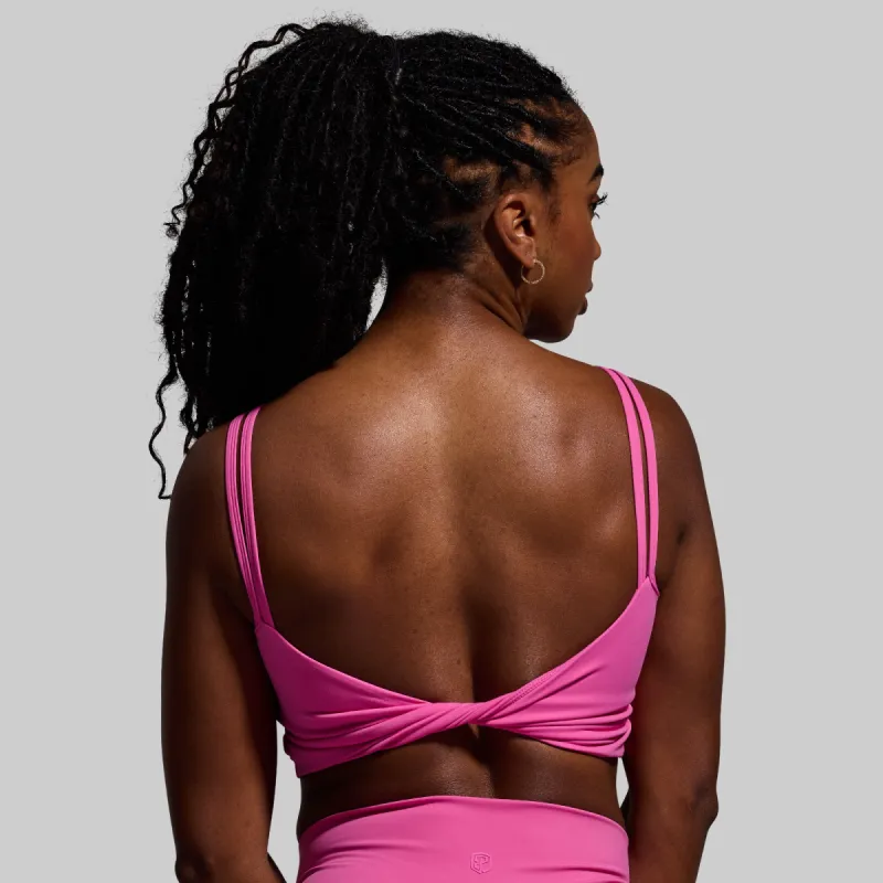 Don't Get It Twisted Sports Bra (Raspberry) sold by Born Primitive