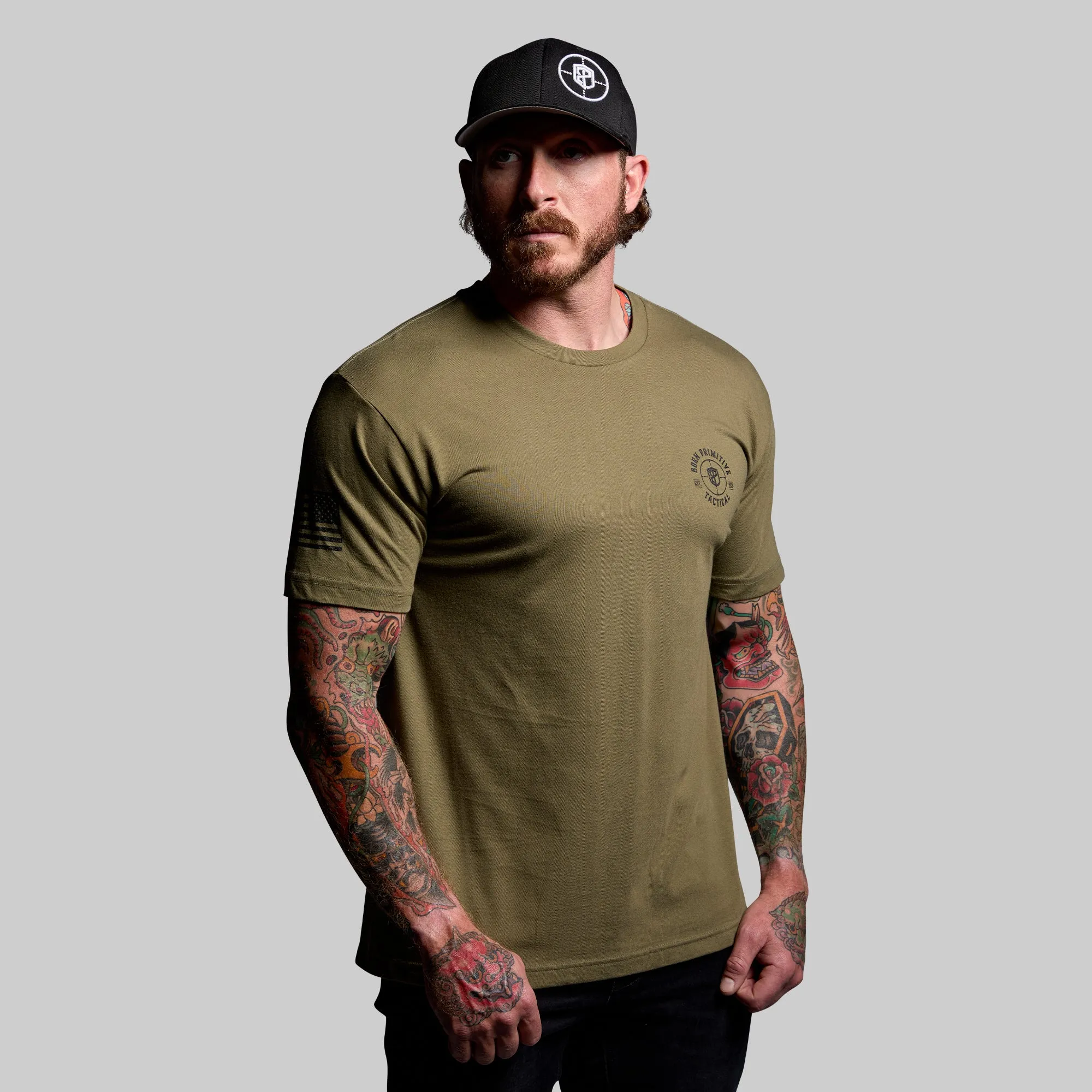 Tactical Skull Tee (Tactical Green) sold by Born Primitive product image thumbnail 3