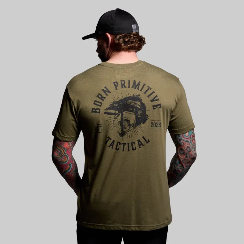 Tactical Skull Tee (Tactical Green) sold by Born Primitive