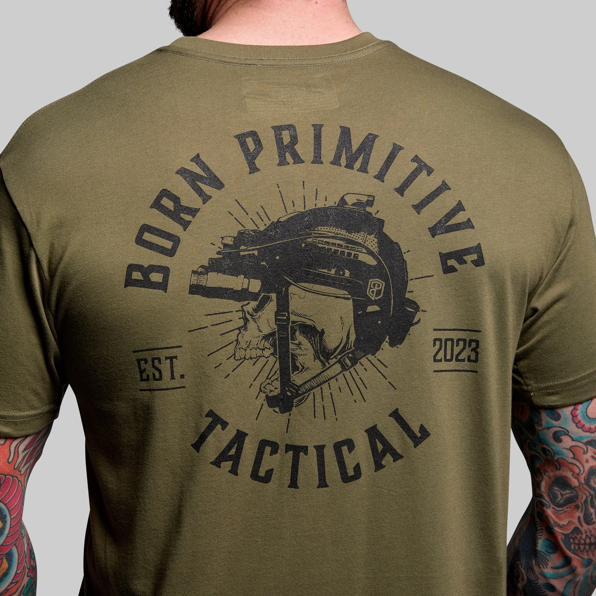 Tactical Skull Tee (Tactical Green) sold by Born Primitive product image thumbnail 2