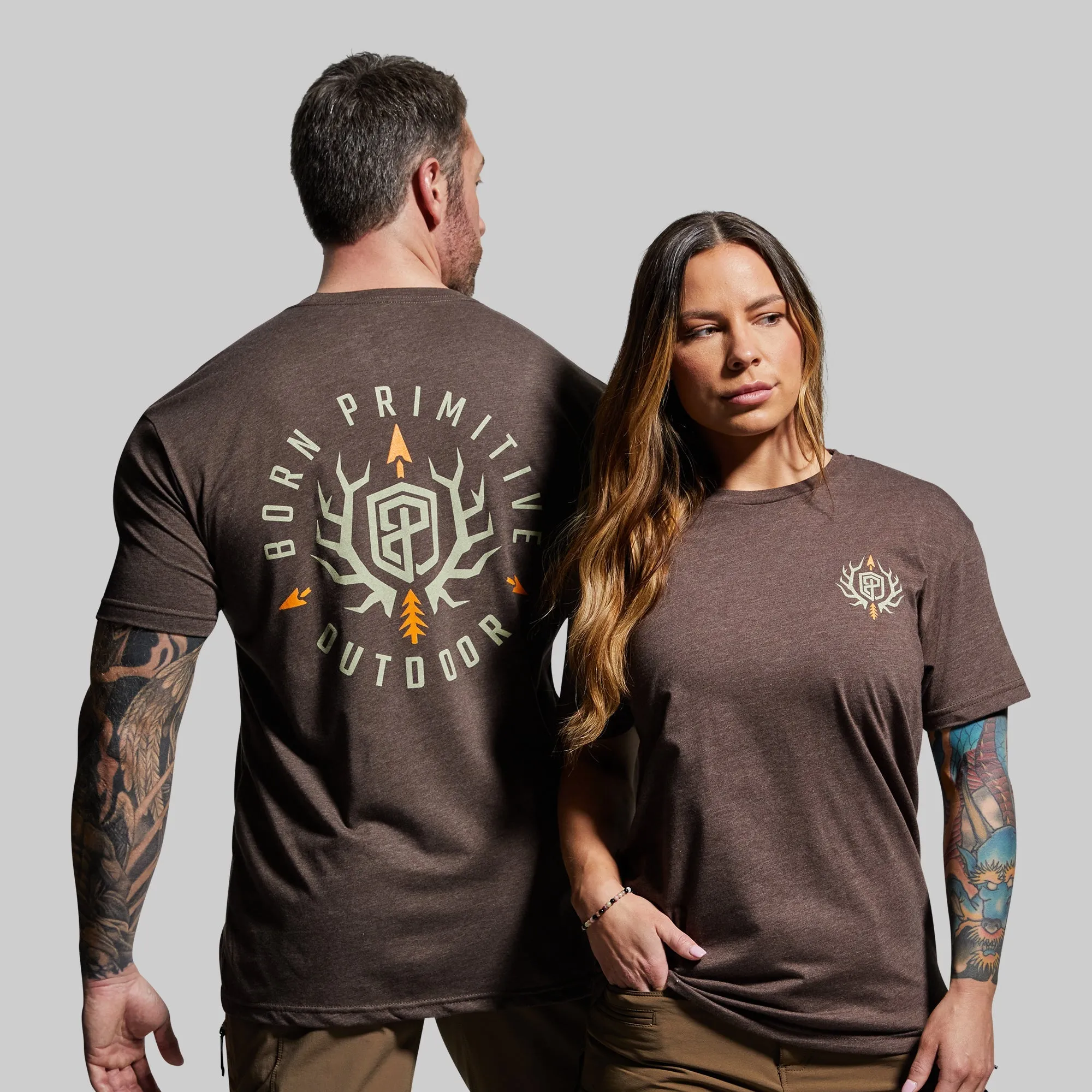 Outdoor Emblem Tee (Chestnut) sold by Born Primitive