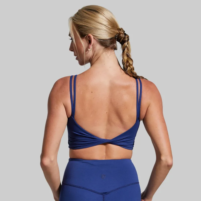 Don't Get It Twisted Sports Bra (Blue Depths) sold by Born Primitive