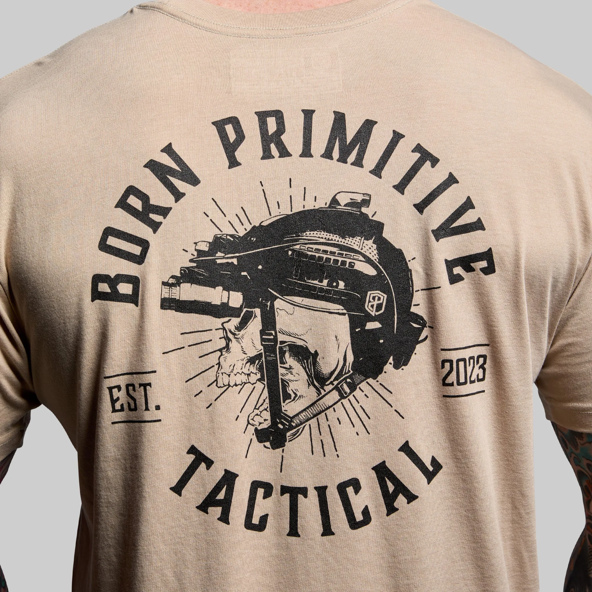 Tactical Skull Tee (Tan) sold by Born Primitive product image thumbnail 2