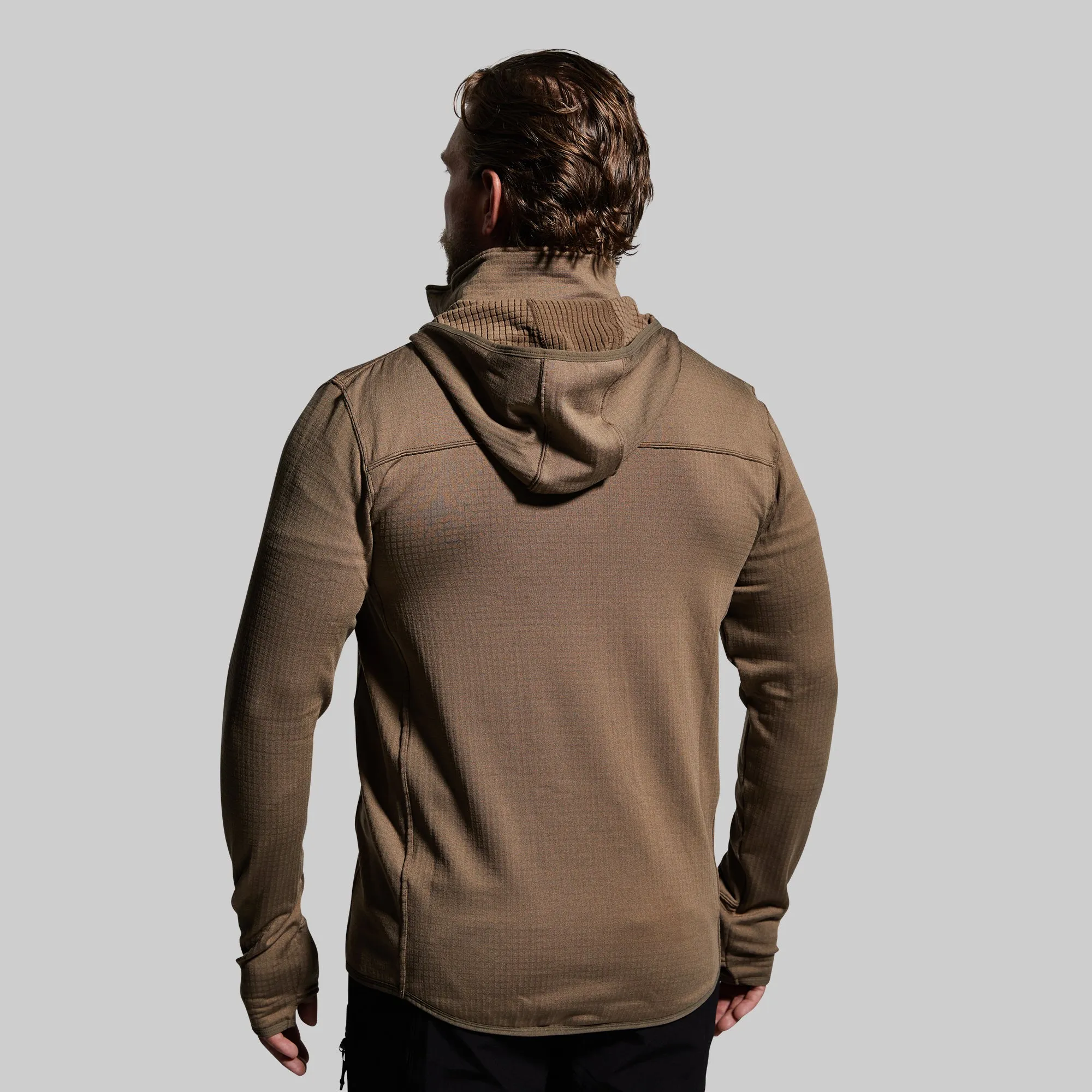 Men's Quiver Half Zip Hoodie (Stone Brown) sold by Born Primitive product image thumbnail 3