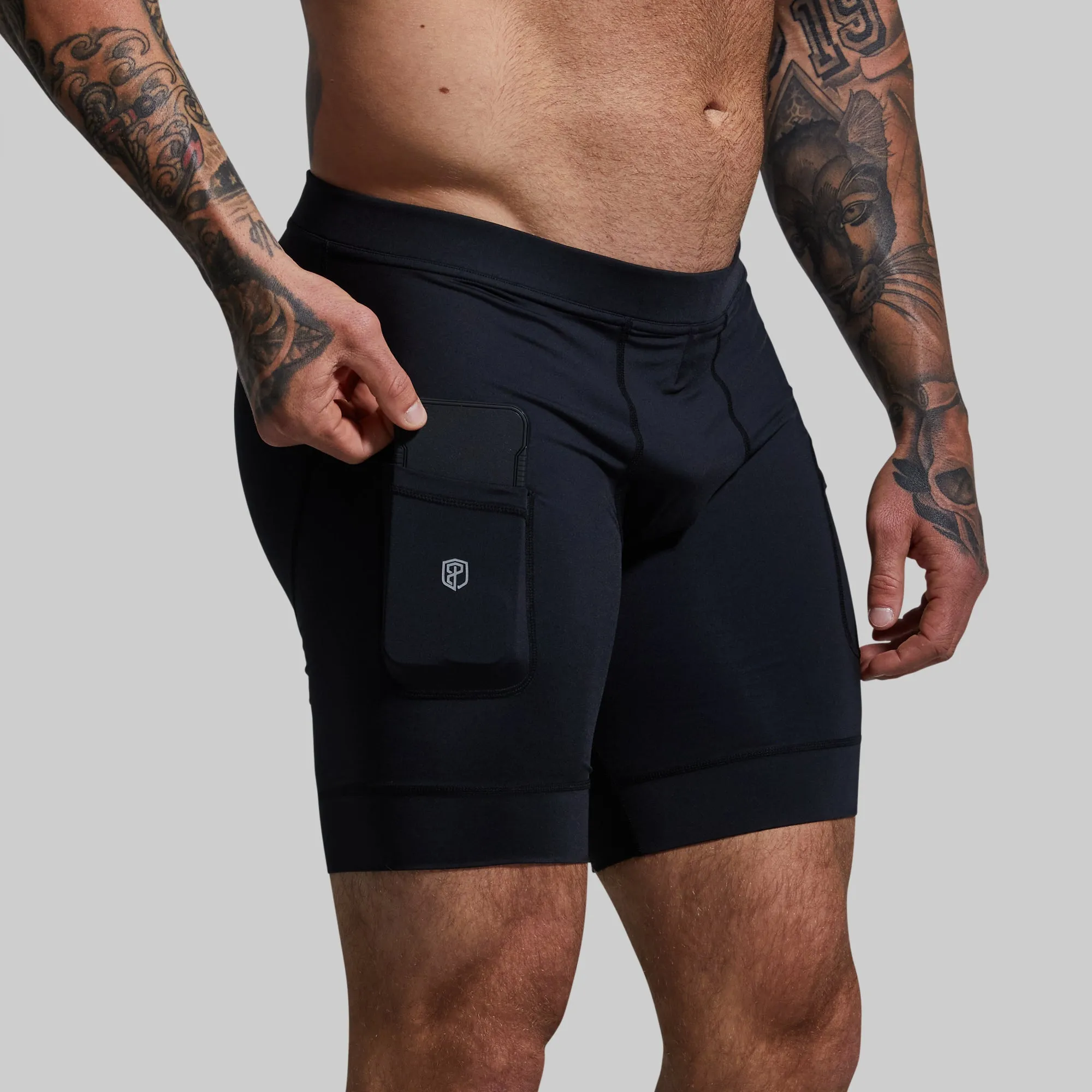 Men's Compression Short (Black) sold by Born Primitive product image thumbnail 4