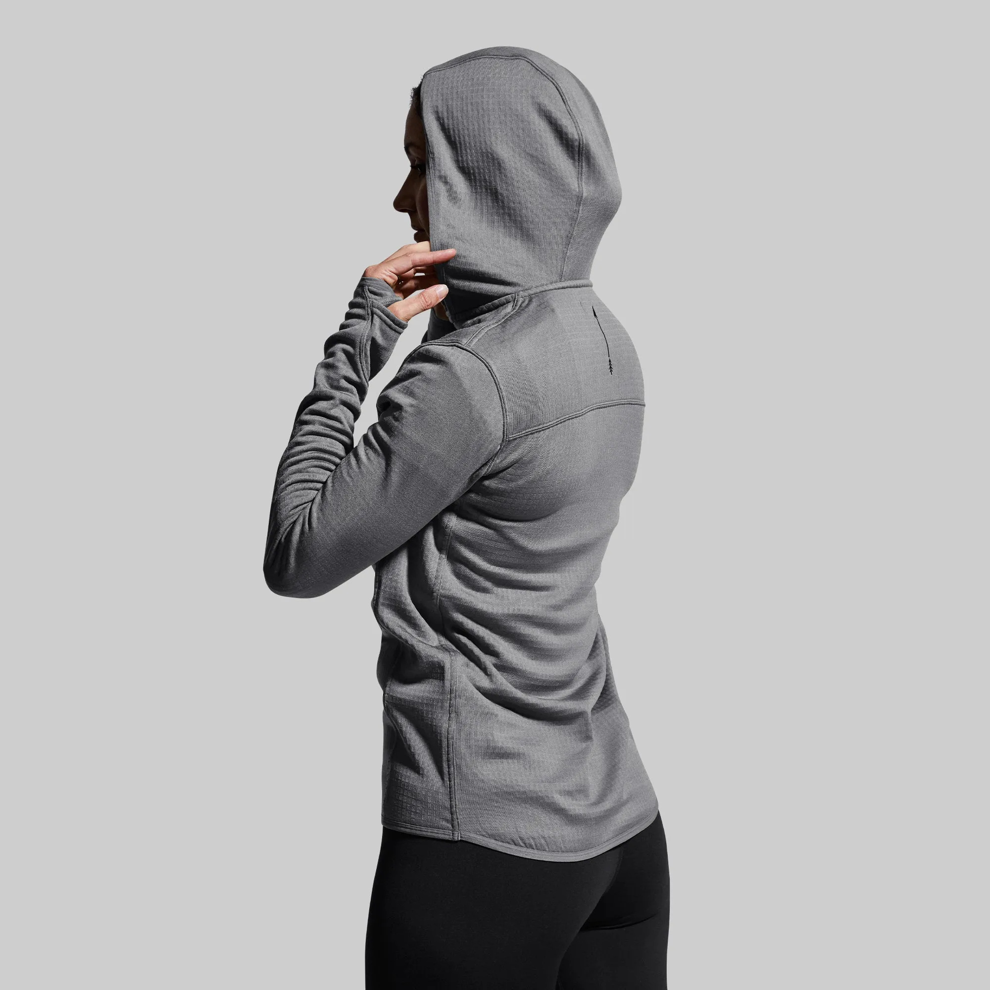 Women's Quiver Half Zip Hoodie (Wolf Grey) sold by Born Primitive product image thumbnail 3