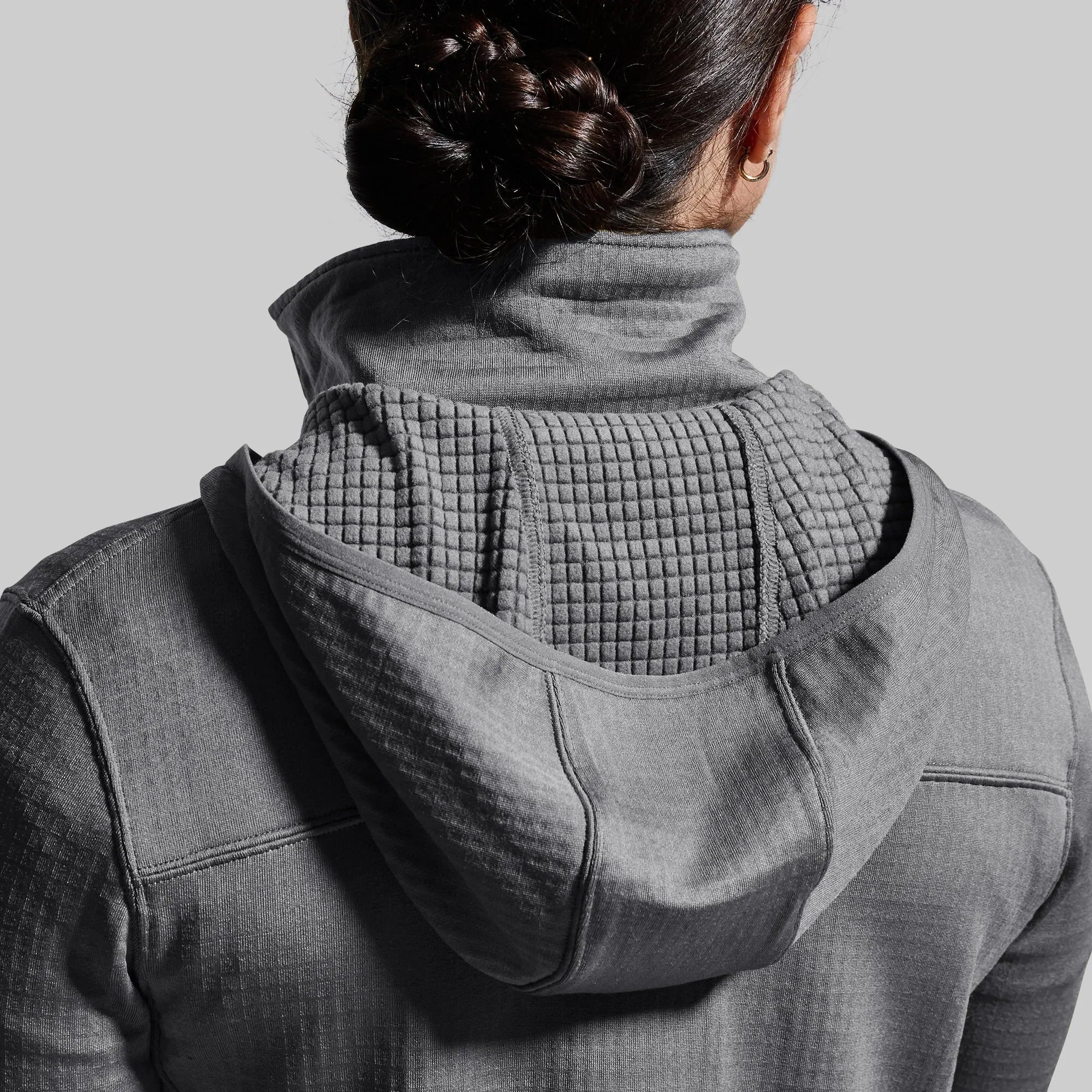 Women's Quiver Half Zip Hoodie (Wolf Grey) sold by Born Primitive product image thumbnail 5