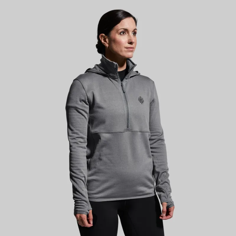 Women's Quiver Half Zip Hoodie (Wolf Grey) sold by Born Primitive