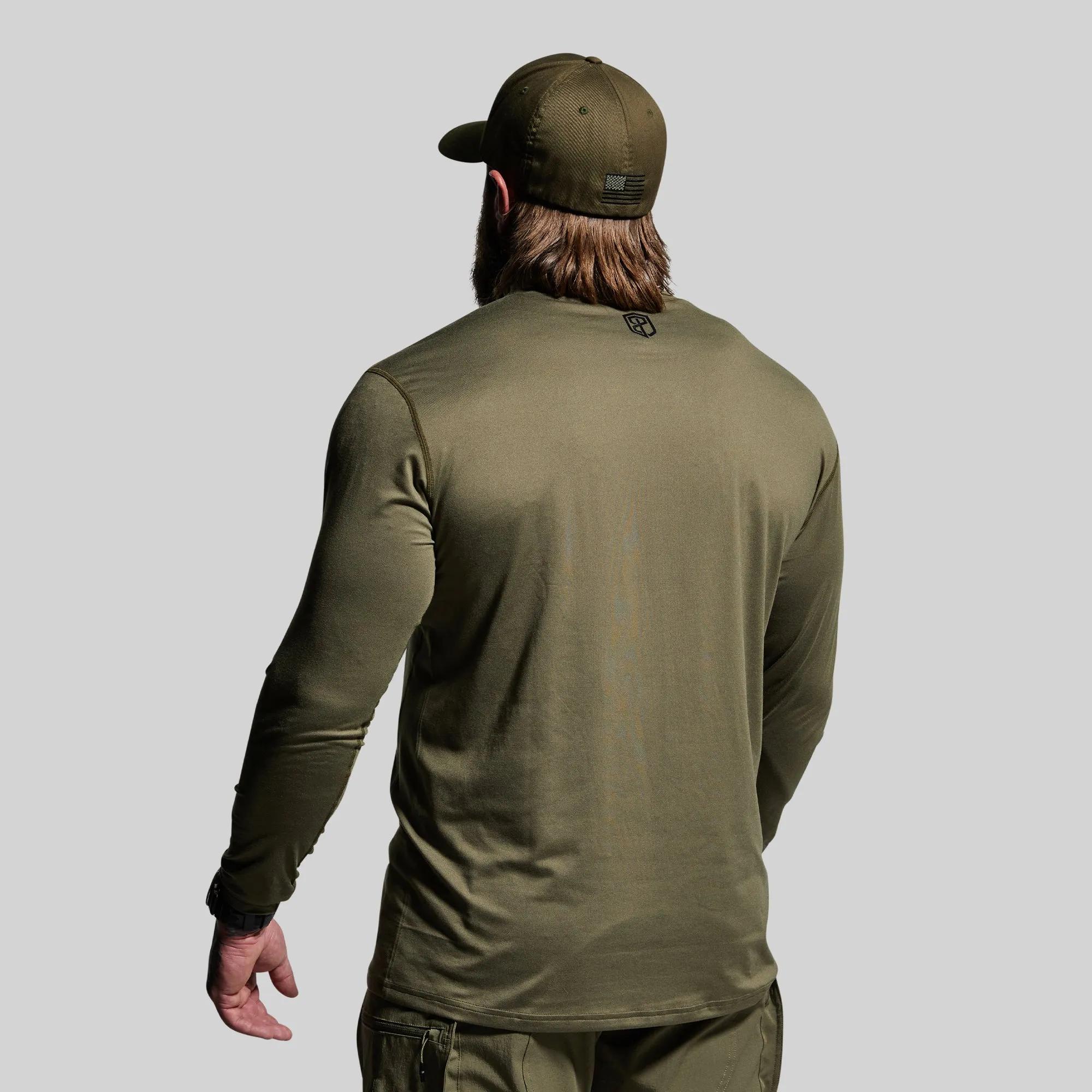 Long Sleeve Range Shirt Flag (OD Green) sold by Born Primitive product image thumbnail 3