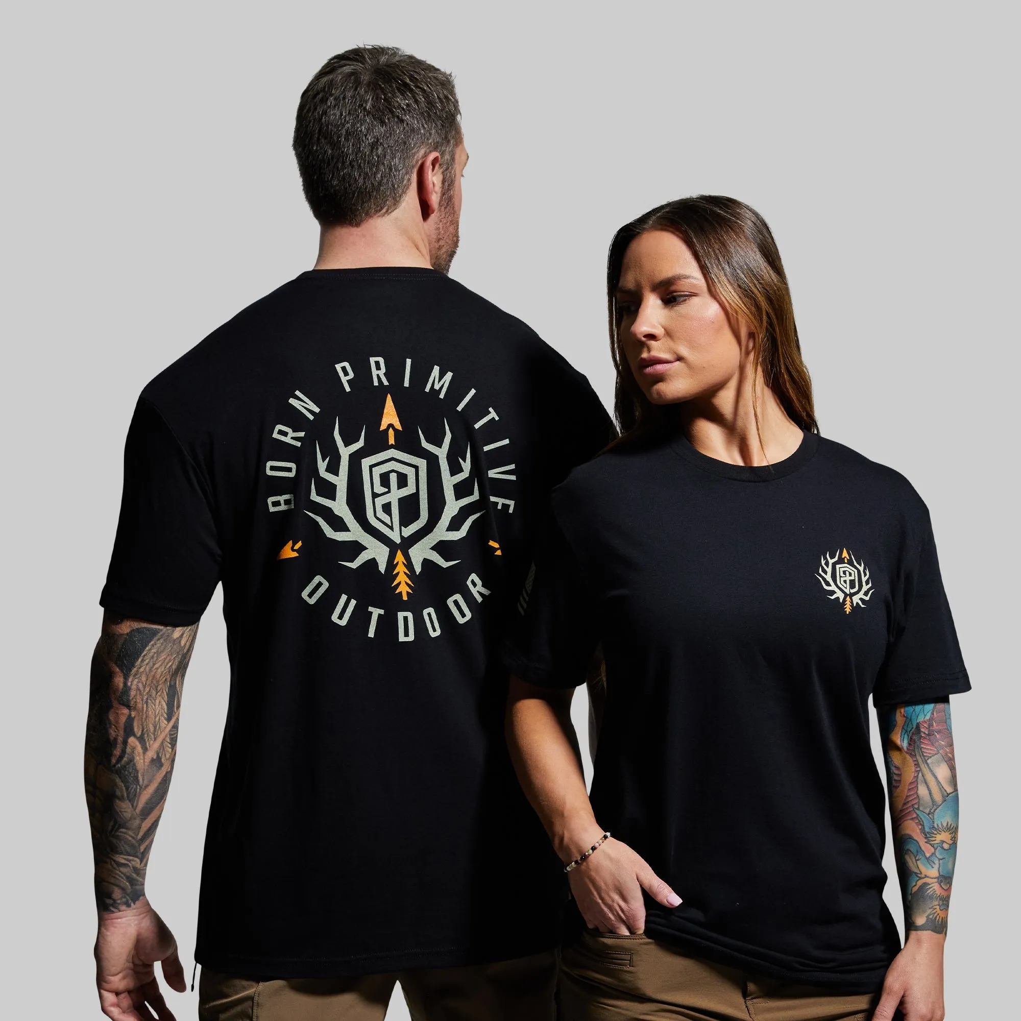 Outdoor Emblem Tee (Black) sold by Born Primitive