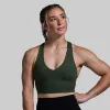 Double Cross Sports Bra (Tactical Green) sold by Born Primitive