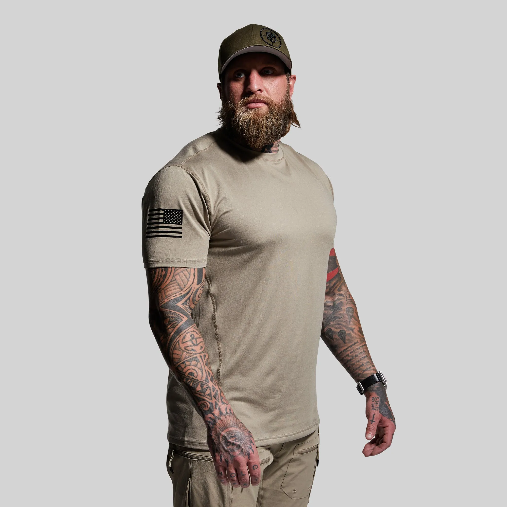 Range Shirt (Desert Tan-Flag) sold by Born Primitive