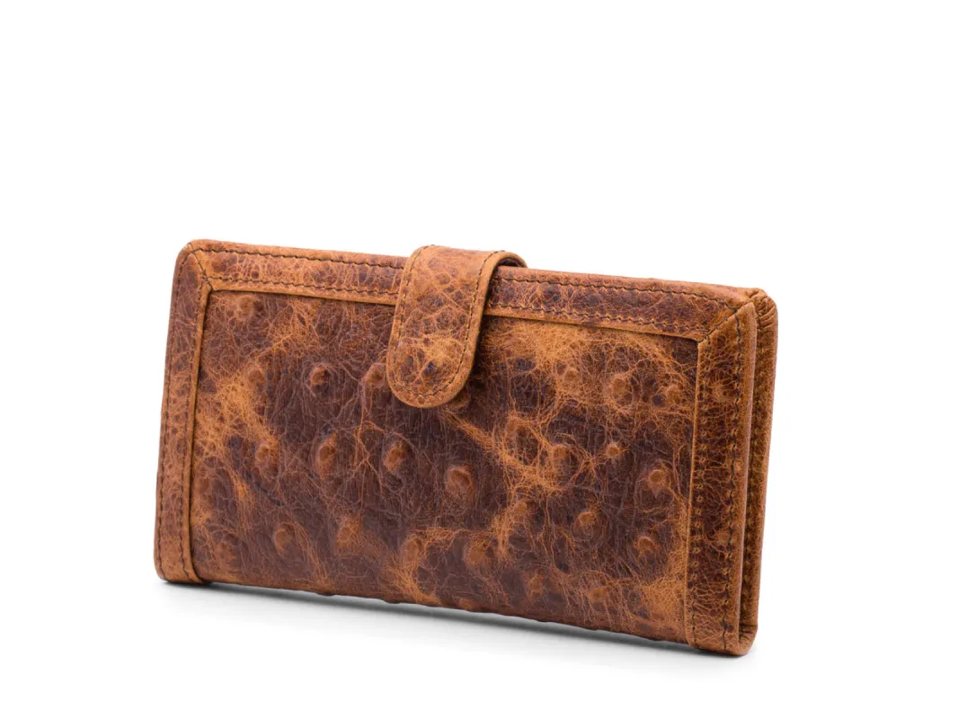 Ostrich Print Slim Credit Case sold by Bosca