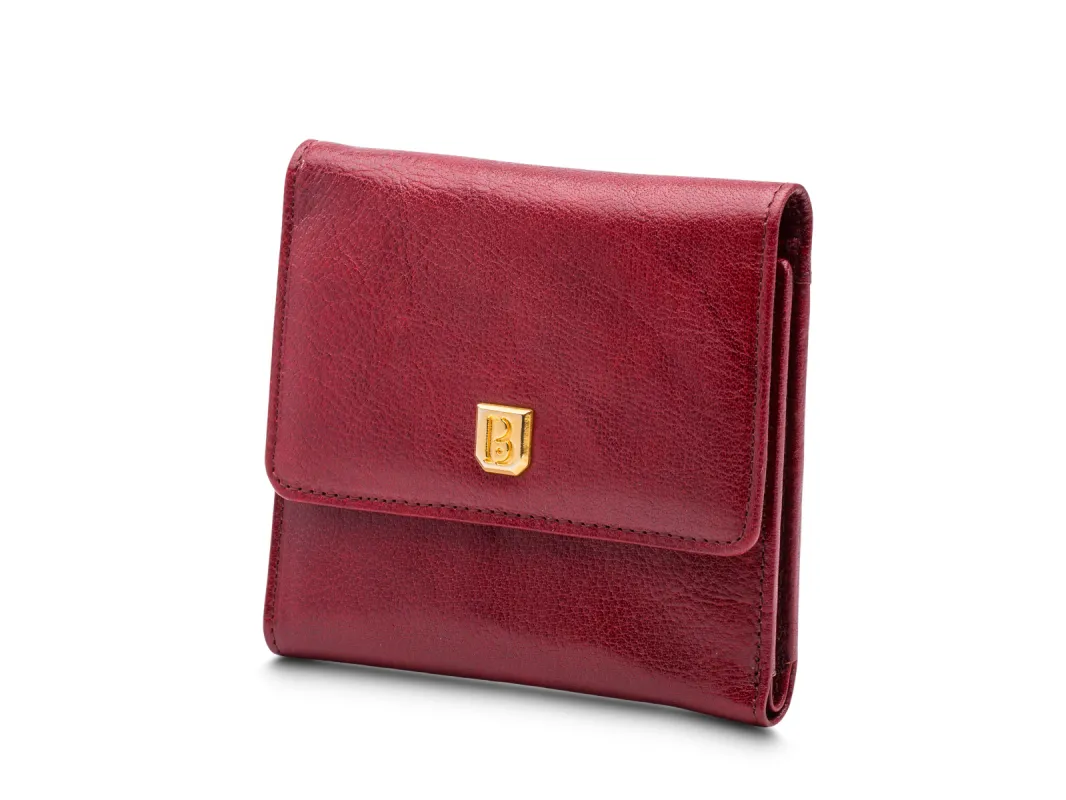 Oxblood Small Wallet sold by Bosca