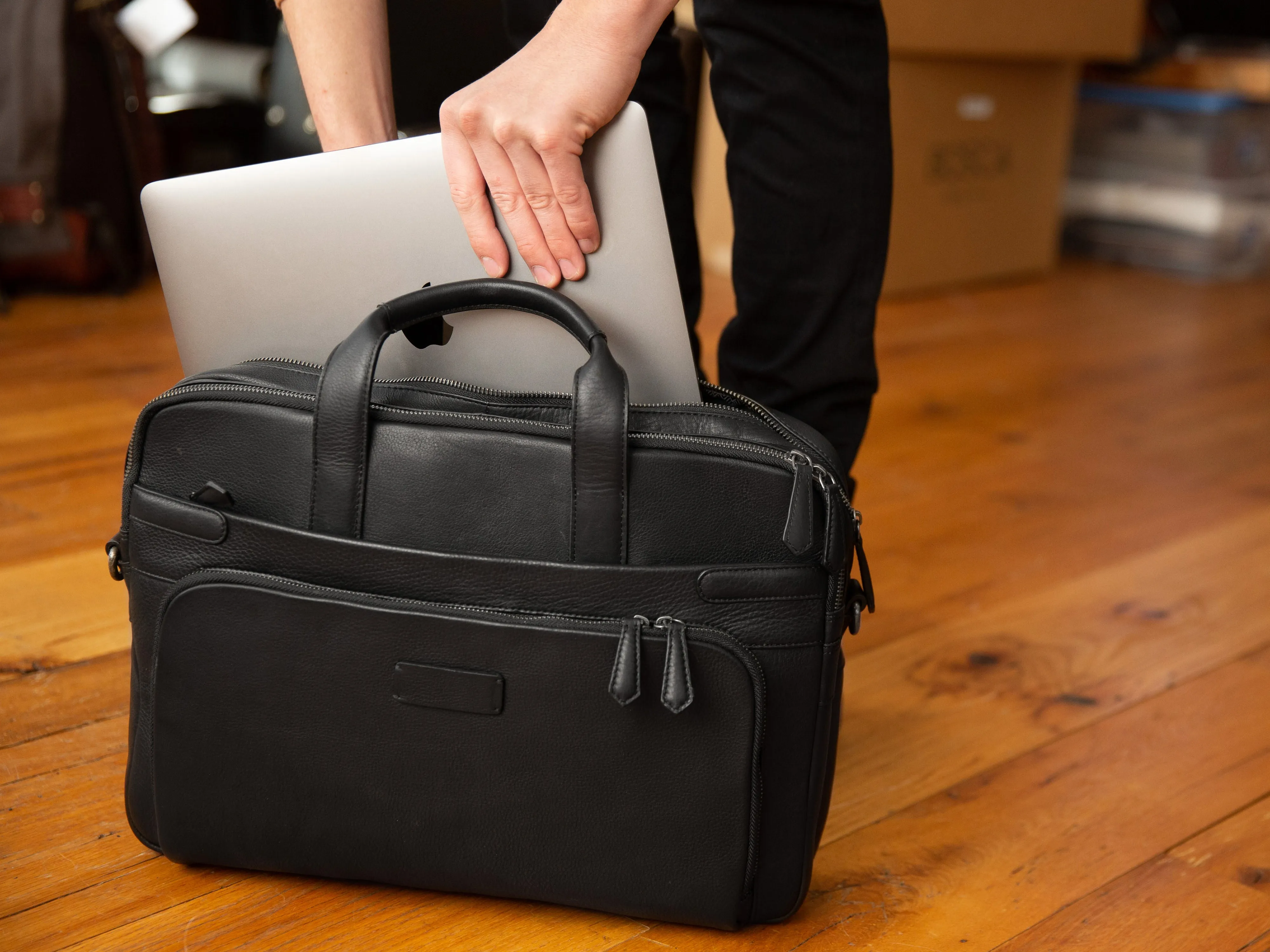 Nappa Soft Double Zip Brief Bag sold by Bosca product image thumbnail 2