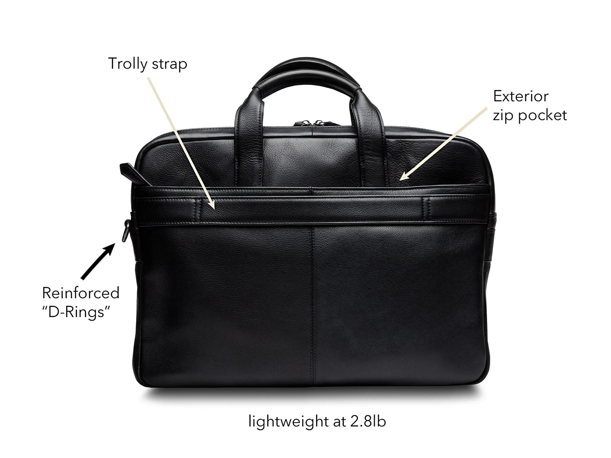 Nappa Soft Double Zip Brief Bag sold by Bosca product image thumbnail 4