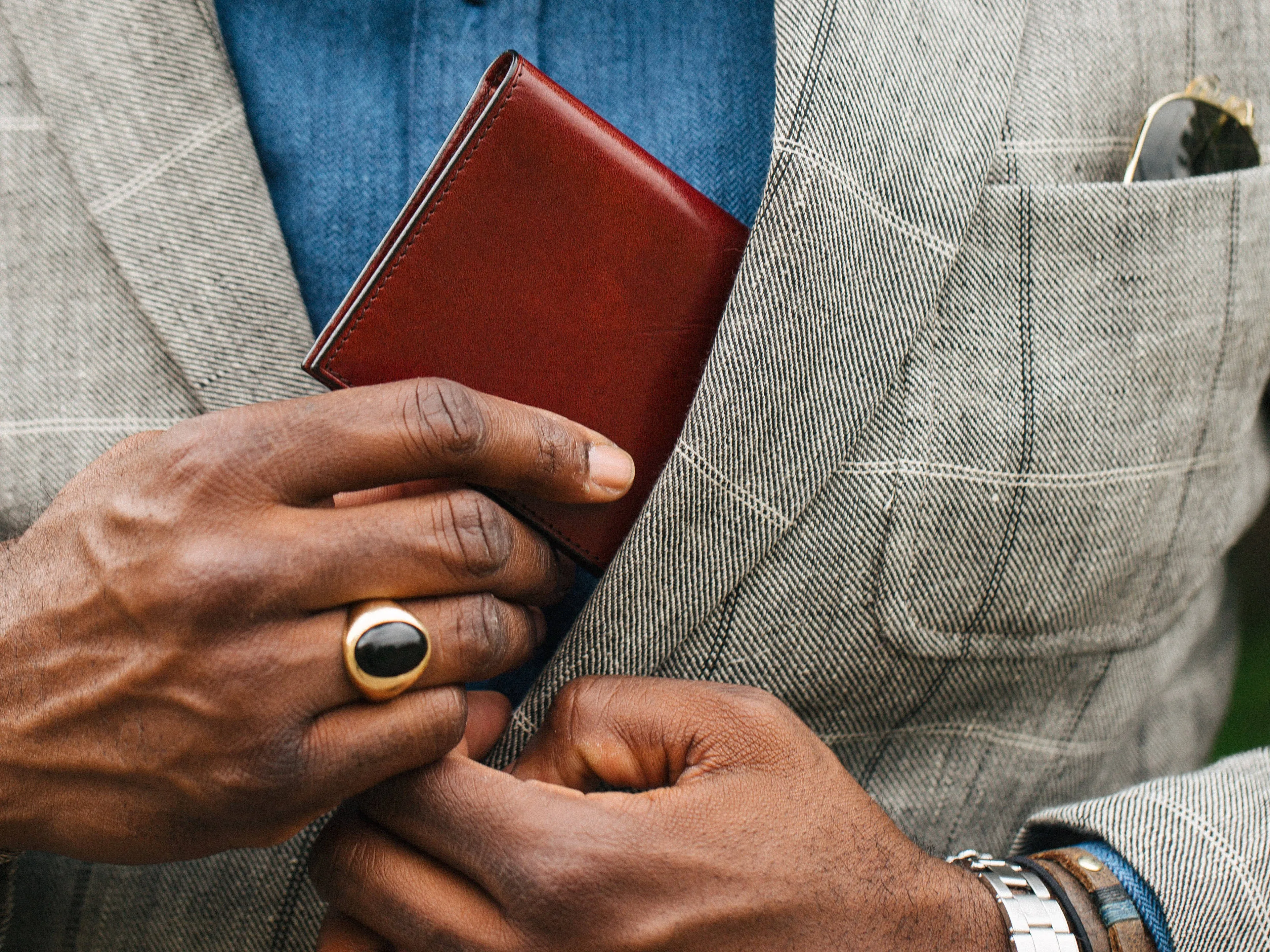 Old Leather Italia Coat Pocket Wallet sold by Bosca product image thumbnail 2