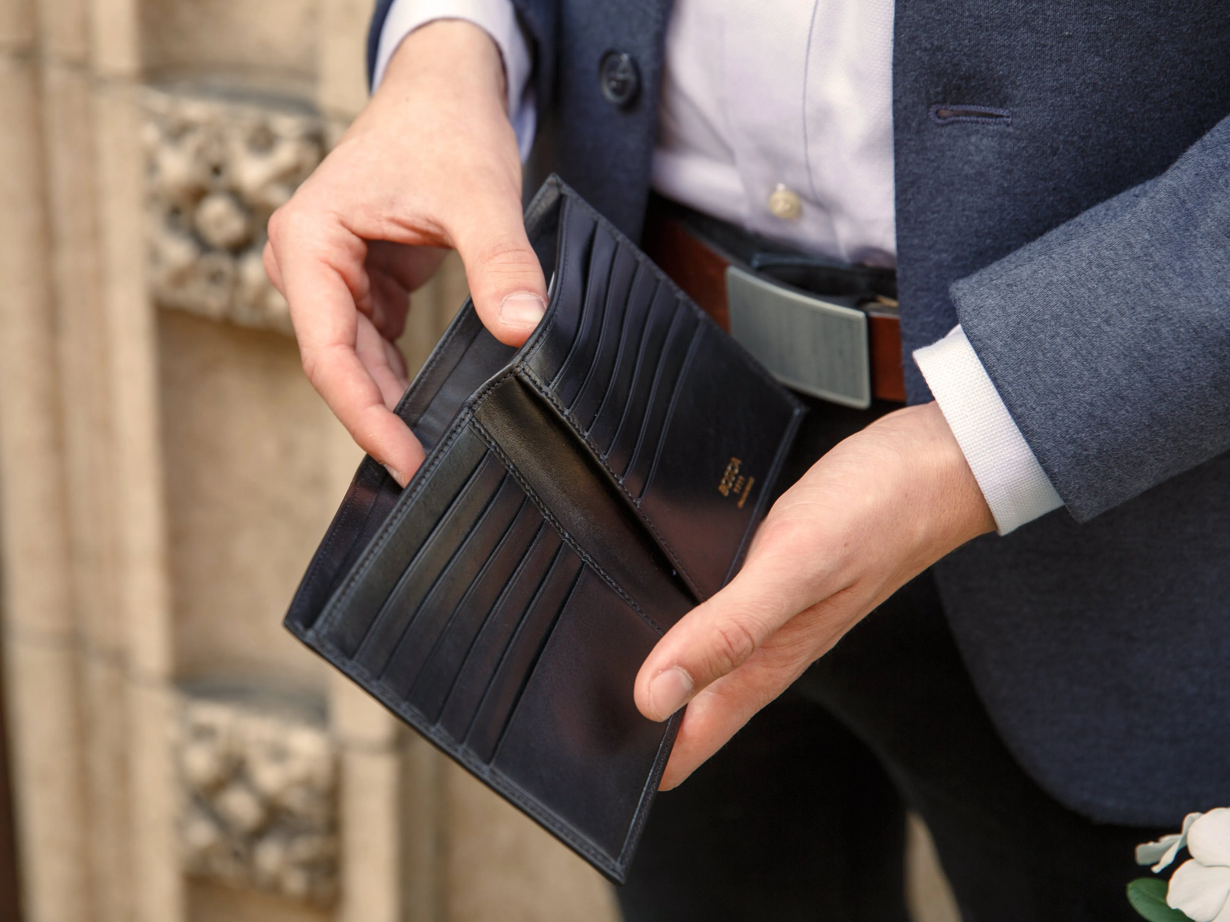 Old Leather Italia 12 Pocket Credit Wallet sold by Bosca product image thumbnail 2