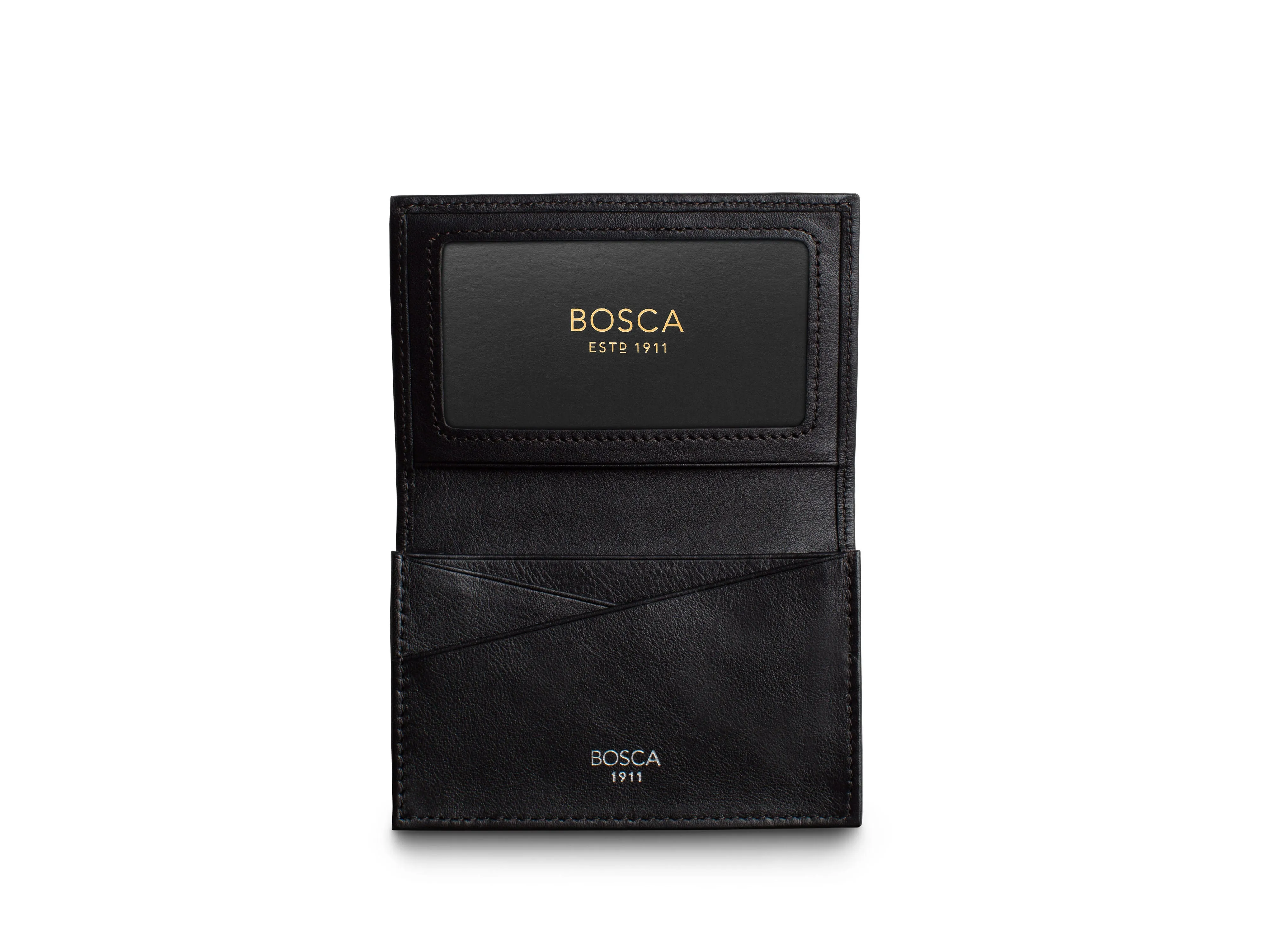 Nappa Vitello Full Gusset, 2 Pkt Card Case w/I.D. sold by Bosca