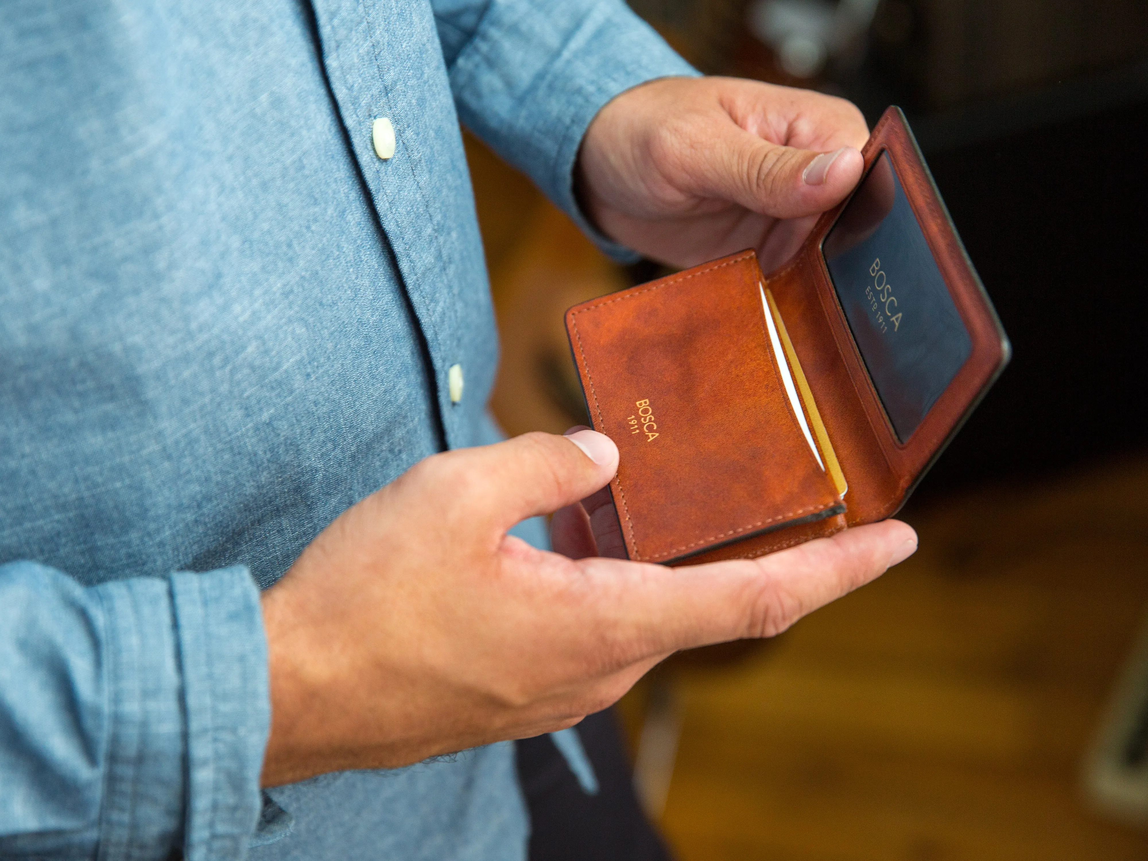 Dolce Full Gusset, 2 pkt Card Case W/ I.D. sold by Bosca product image thumbnail 2