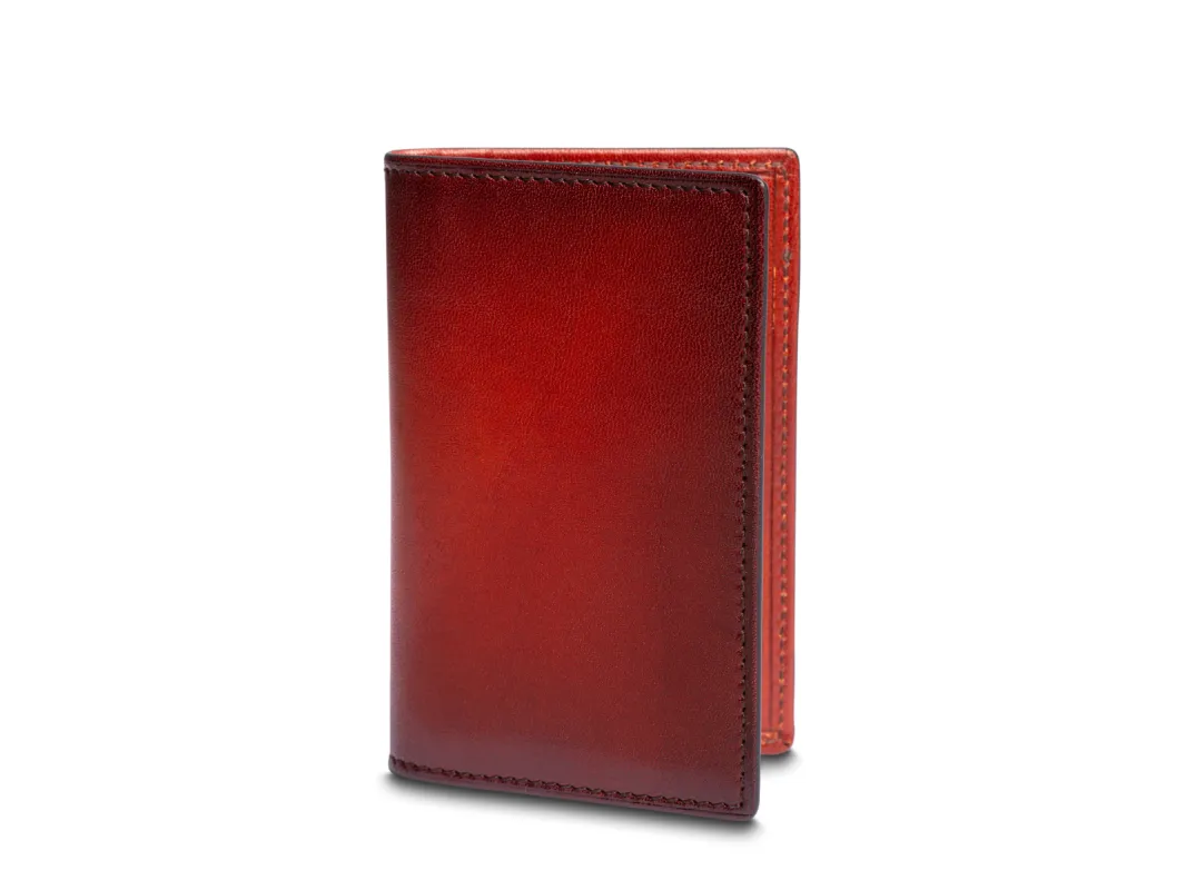 Smoked Old Leather Calling Card Case sold by Bosca