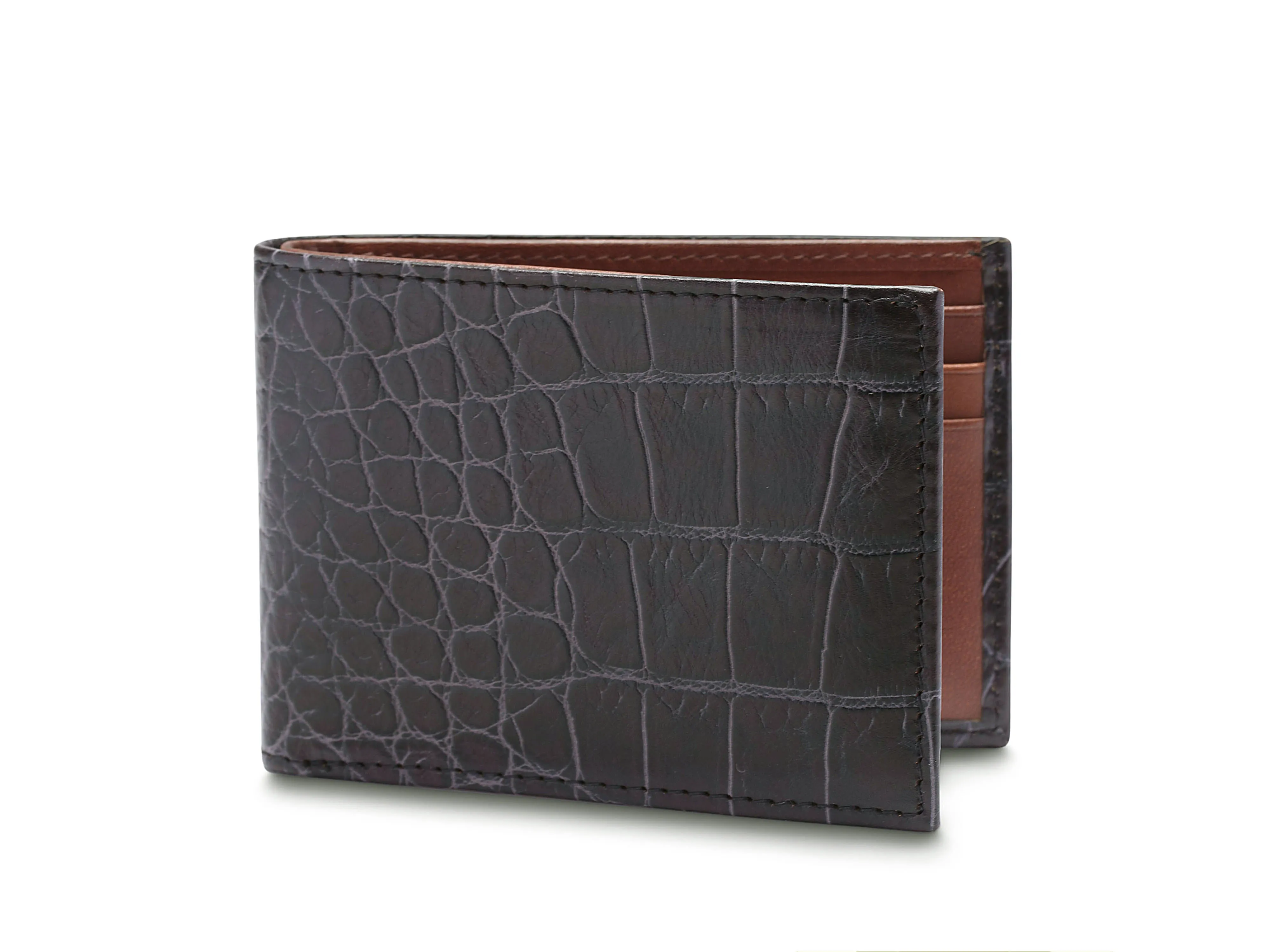 Vintage Crocco Small Bifold Wallet sold by Bosca