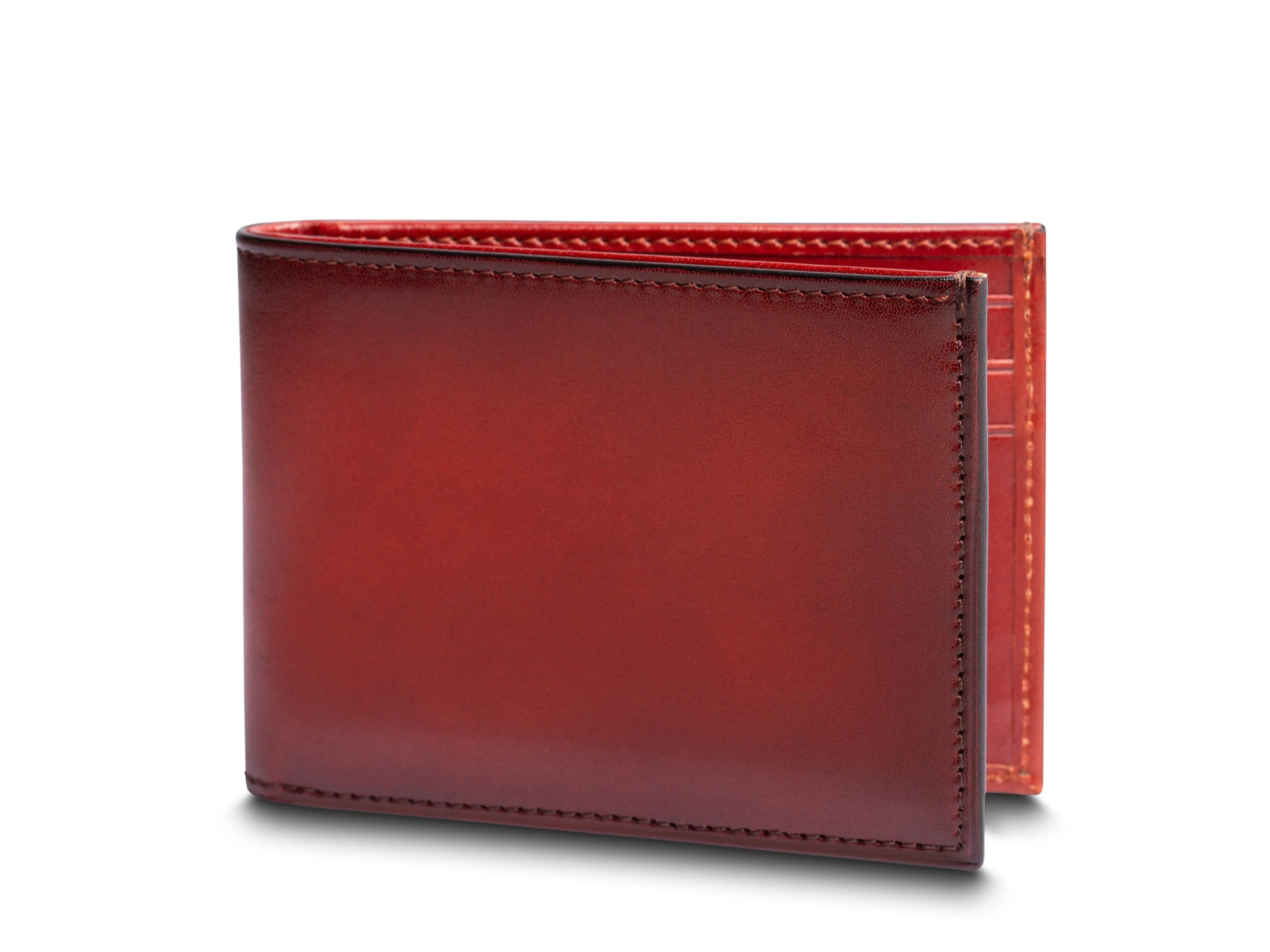 Smoked Old Leather Small Bifold Wallet sold by Bosca