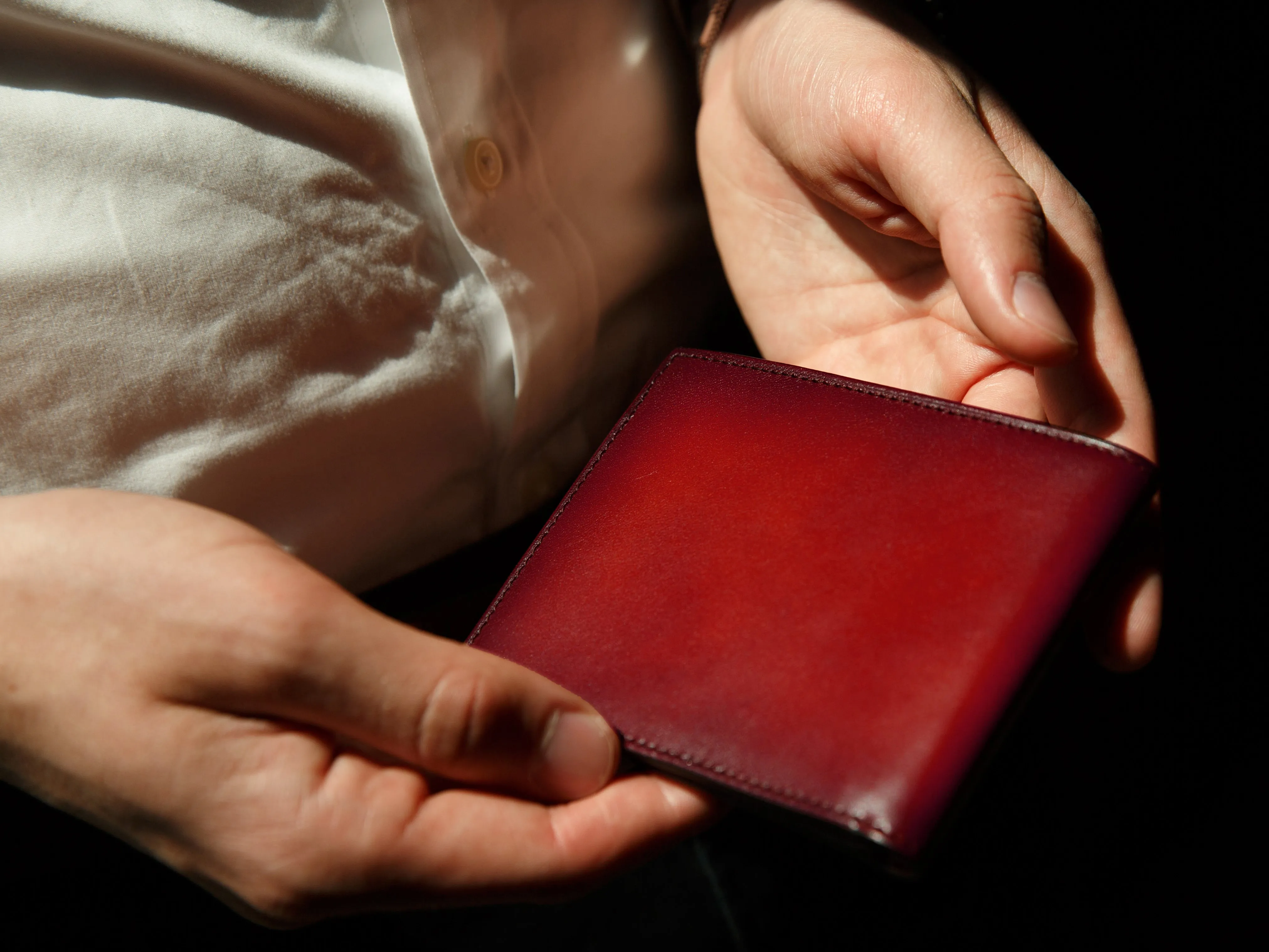 Smoked Old Leather Small Bifold Wallet sold by Bosca product image thumbnail 2