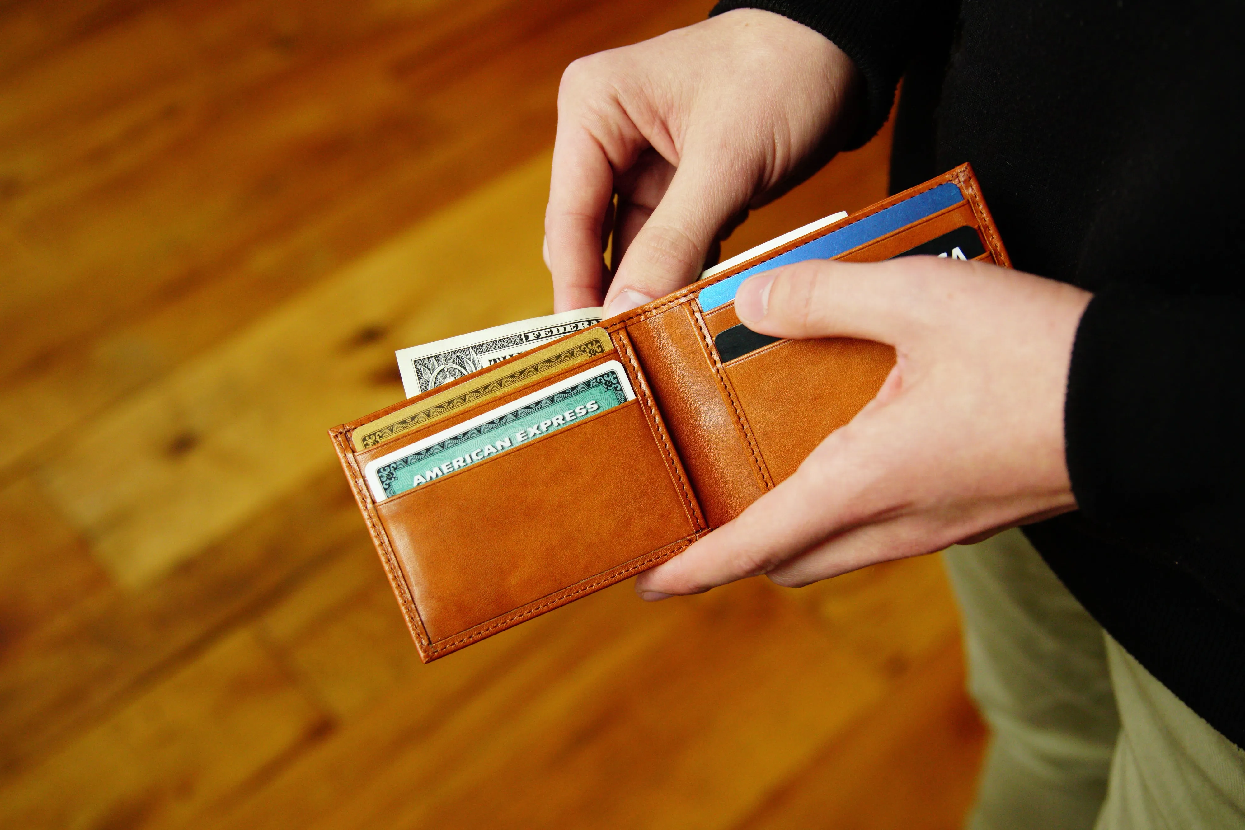 Old Leather Small Bifold Wallet sold by Bosca product image thumbnail 2