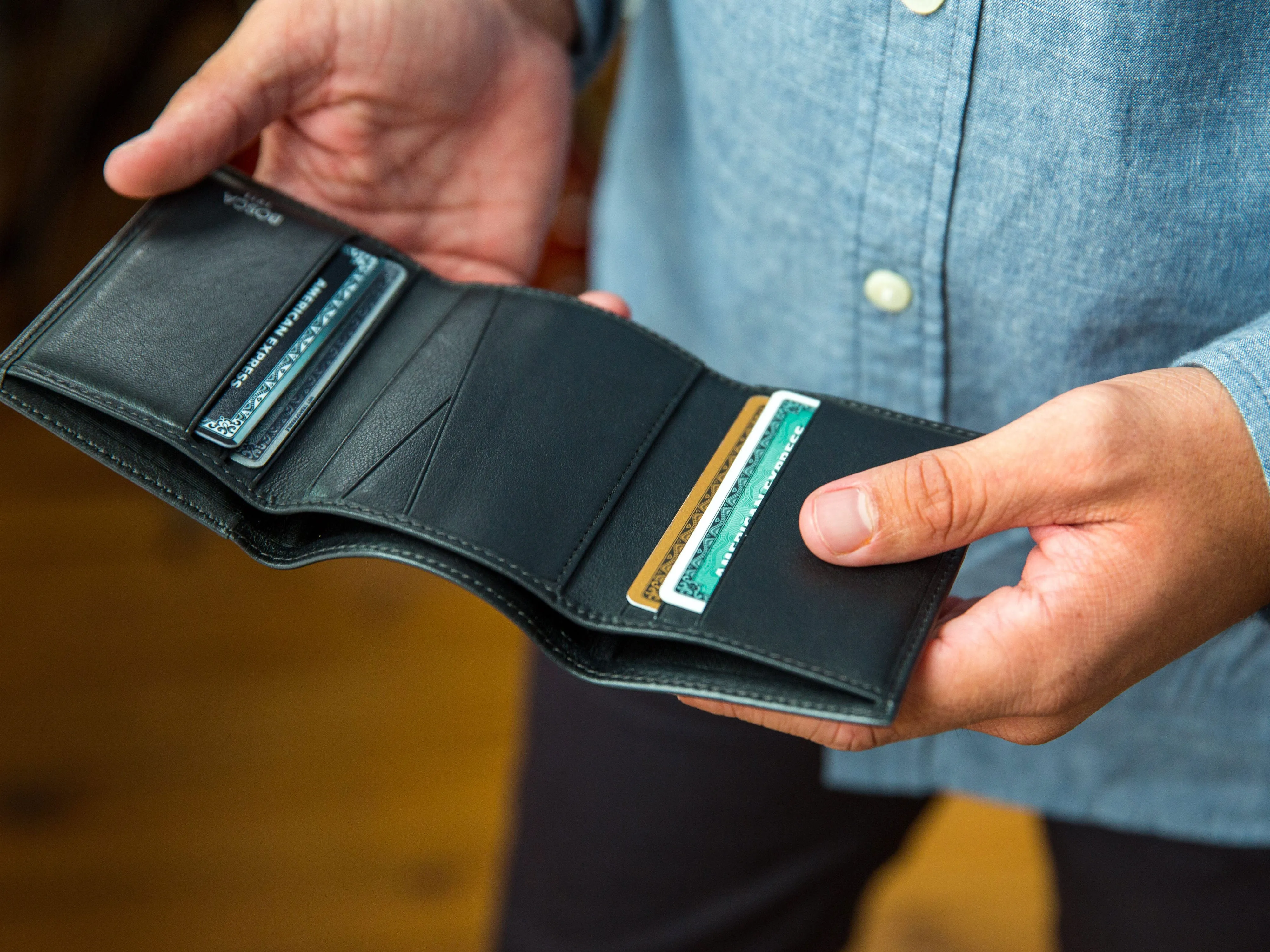 Nappa Vitello Single I.D. Trifold sold by Bosca product image thumbnail 2