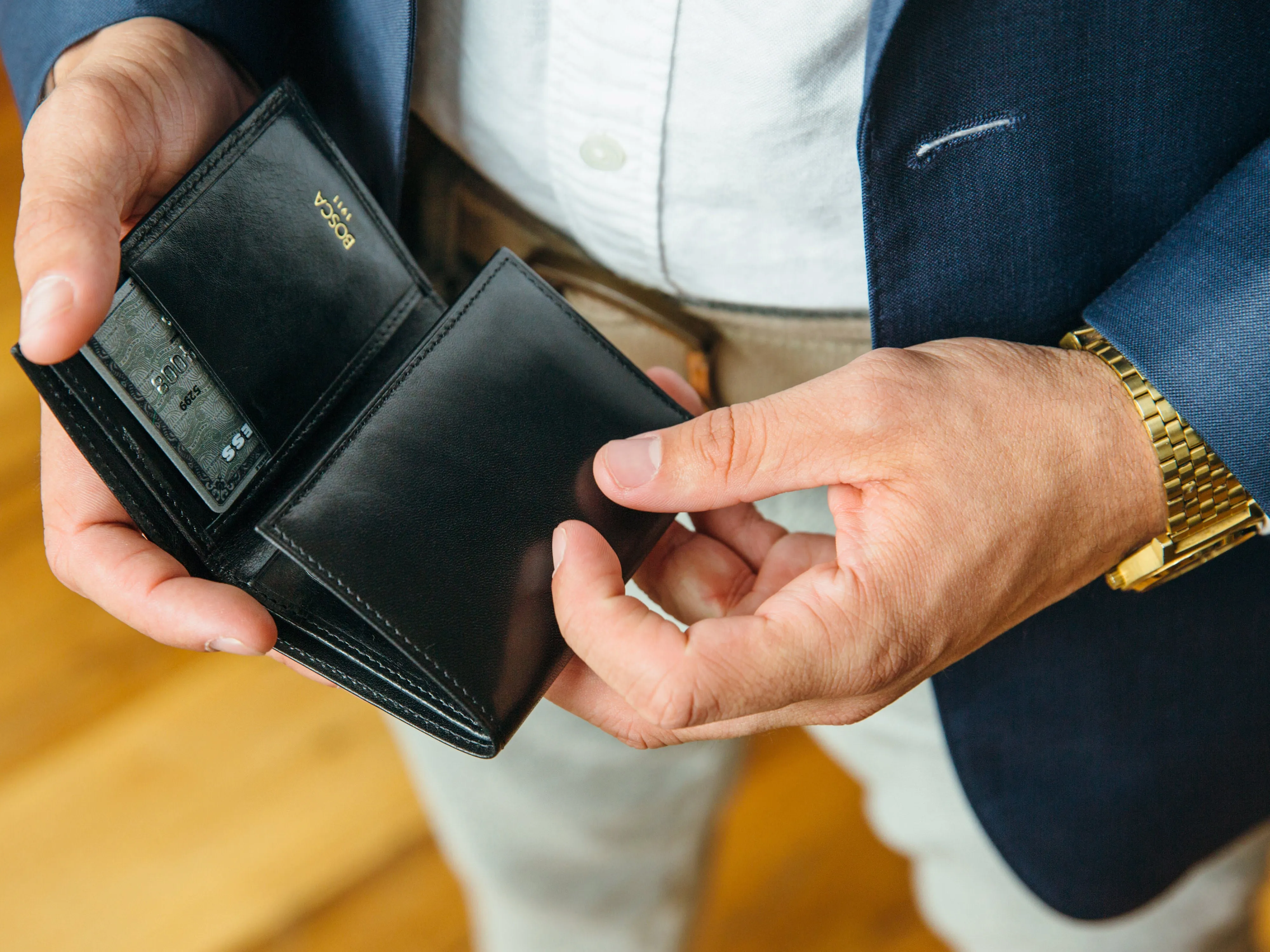 Double I.D. Trifold Wallet sold by Bosca product image thumbnail 2