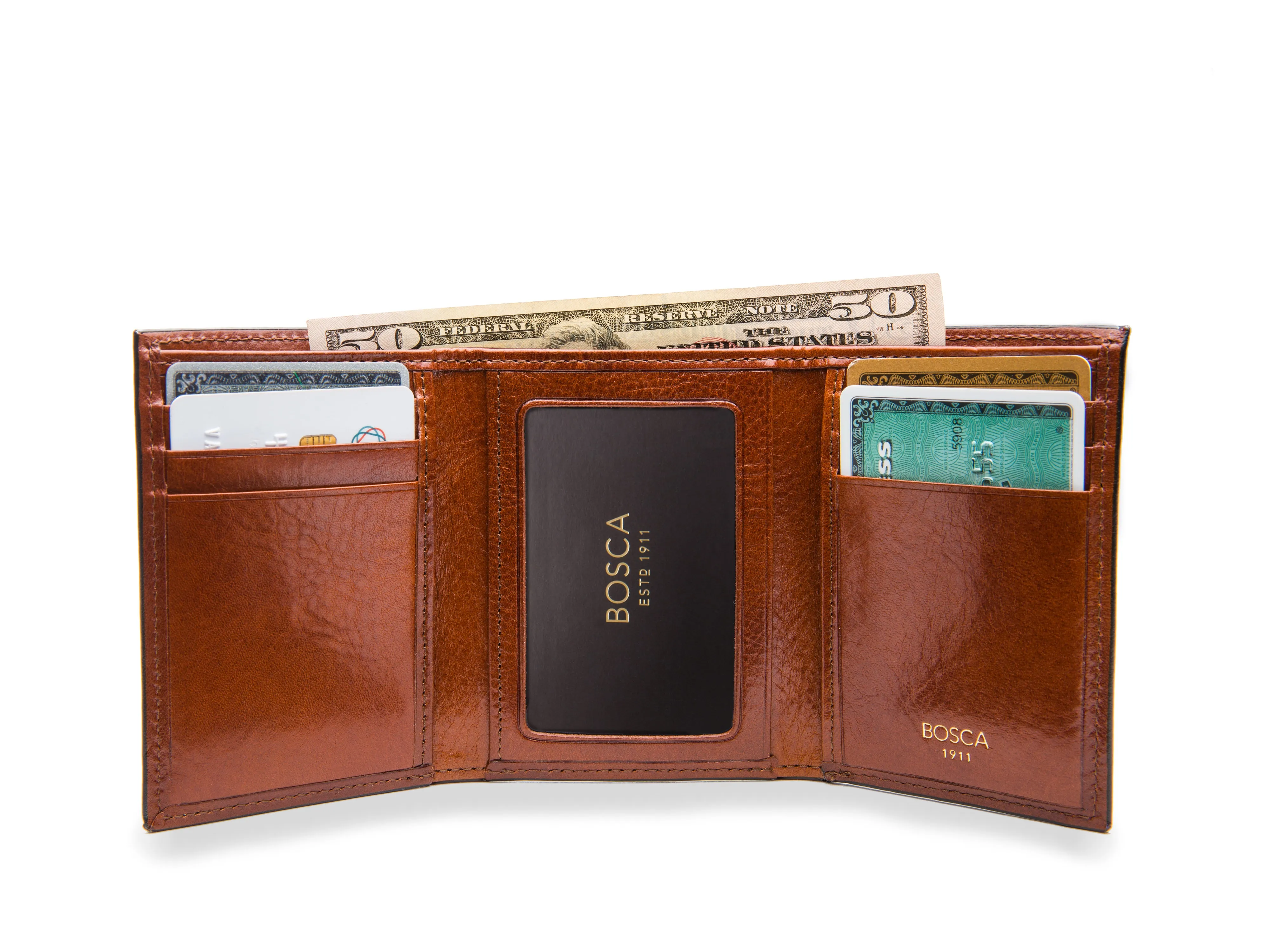 Double I.D. Trifold Wallet sold by Bosca product image thumbnail 5