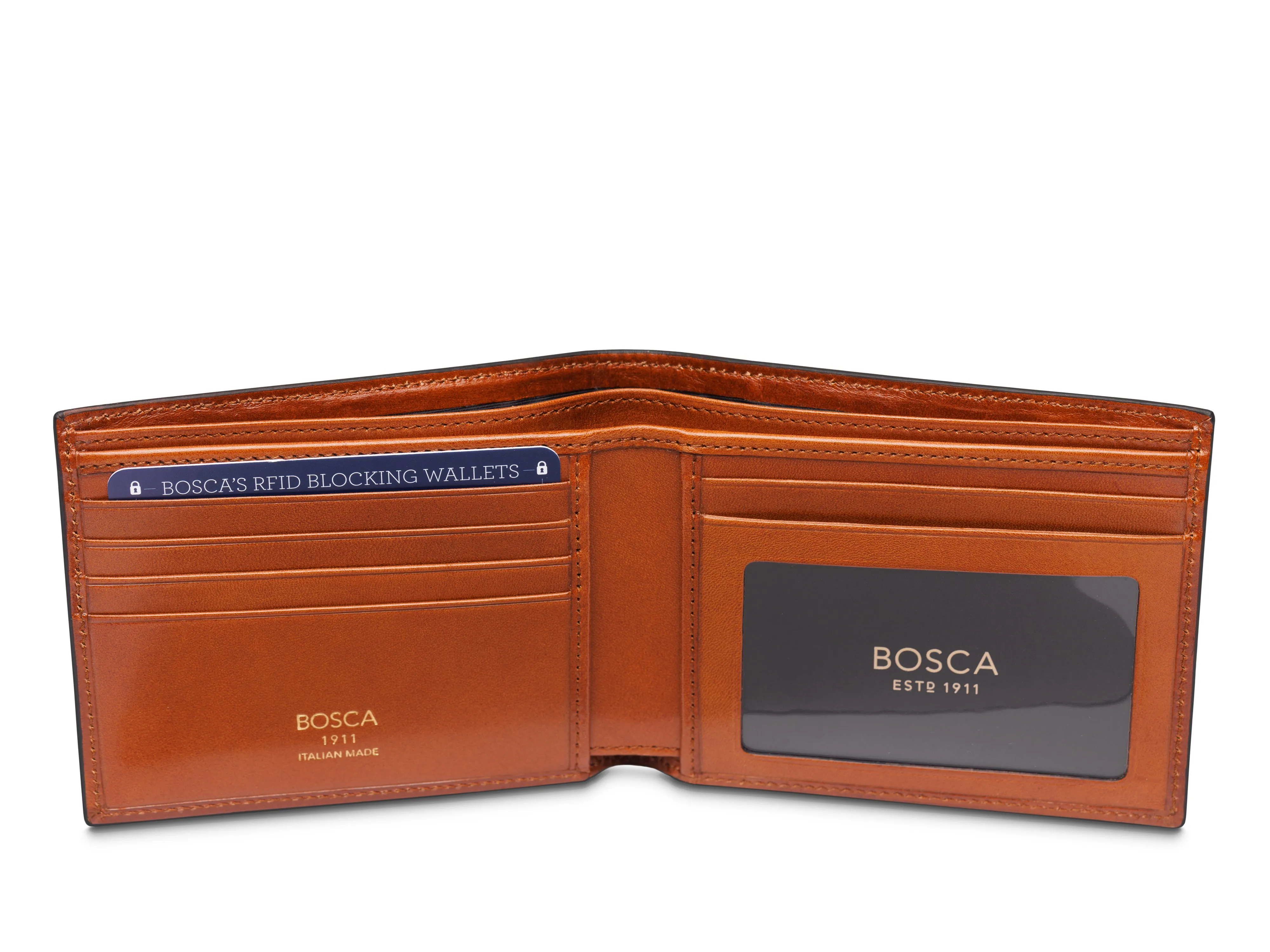 Contrast Old Leather Executive I.D. Wallet sold by Bosca product image thumbnail 5