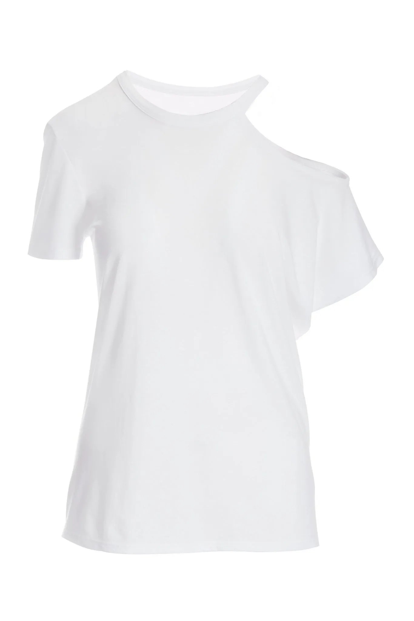 Cutout One Shoulder Tee White sold by Boston Proper product image thumbnail 2
